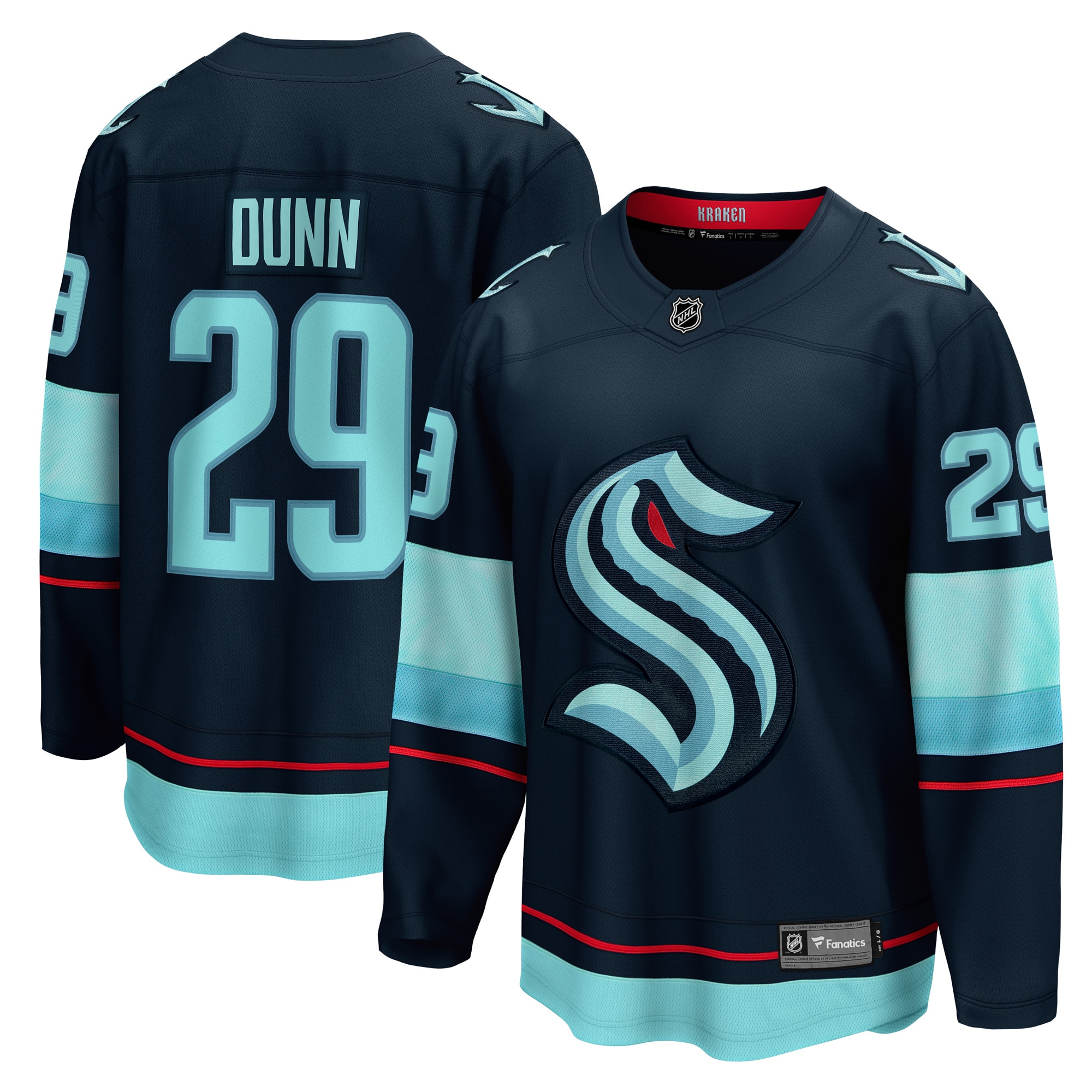 Vince Dunn Seattle Kraken Home Breakaway Player Jersey - Deep Sea Blue