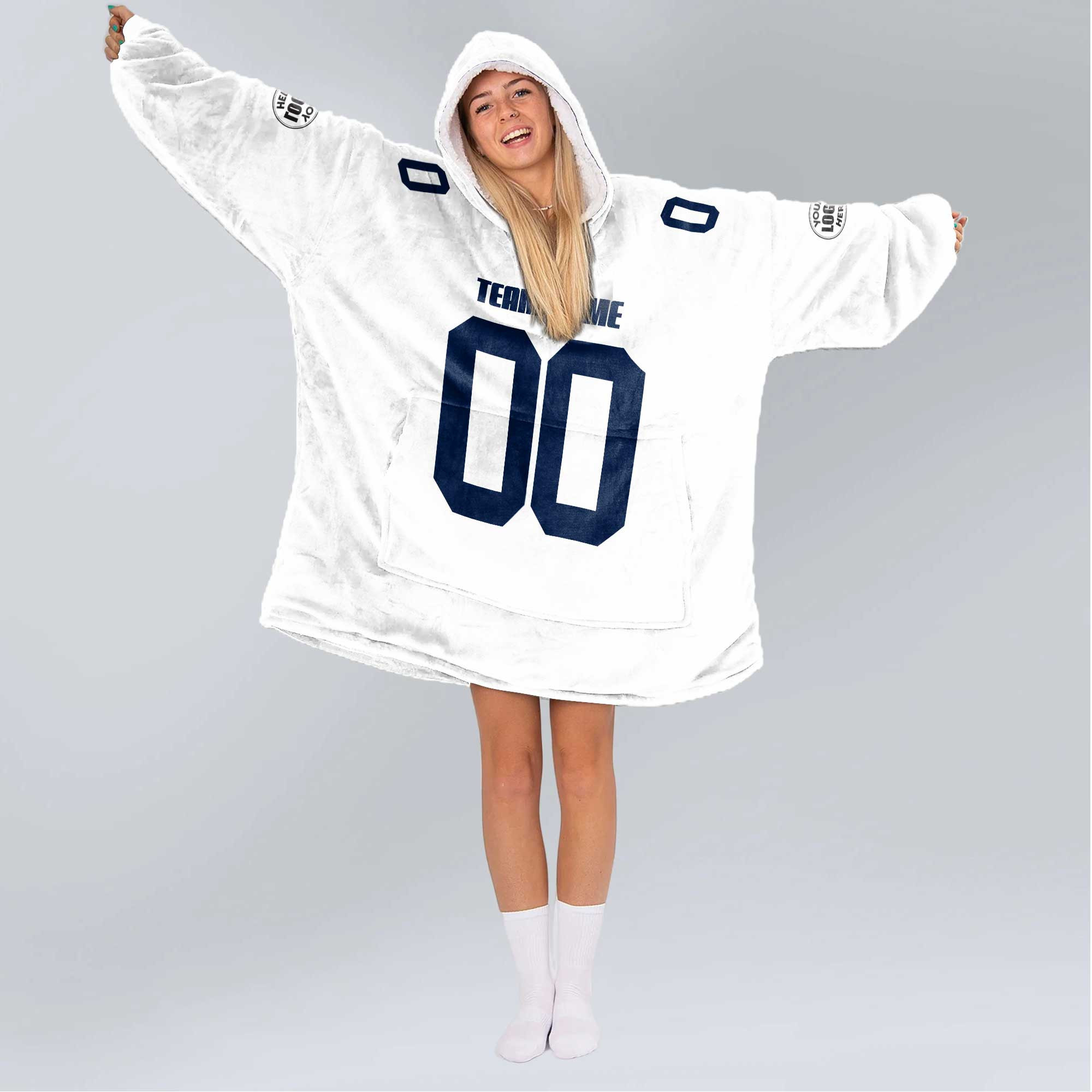 Adult Custom Blanket Hoodie Penn State Inspired Color