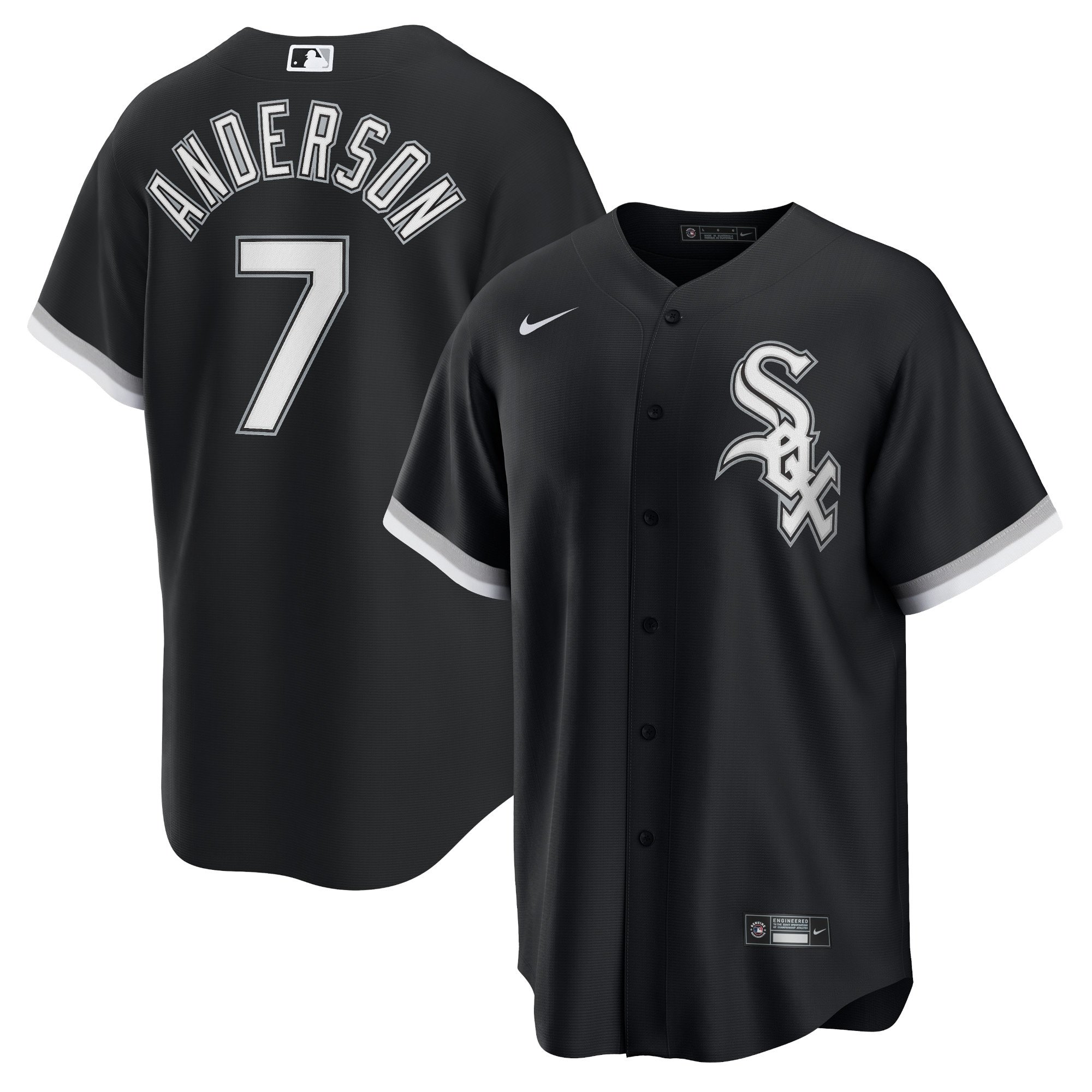 Men's Chicago White Sox Tim Anderson  Black Alternate Replica Player Jersey