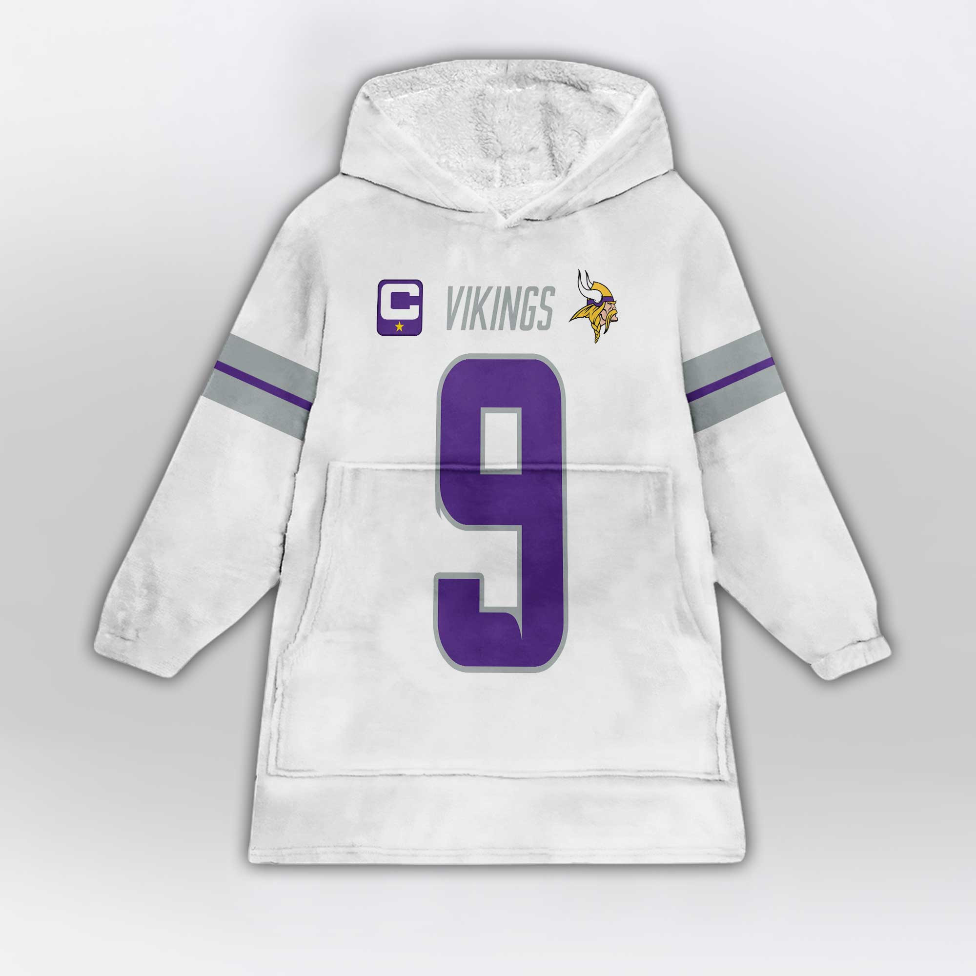 Kid 9 Minnesota Football Unisex Blanket Hoodie