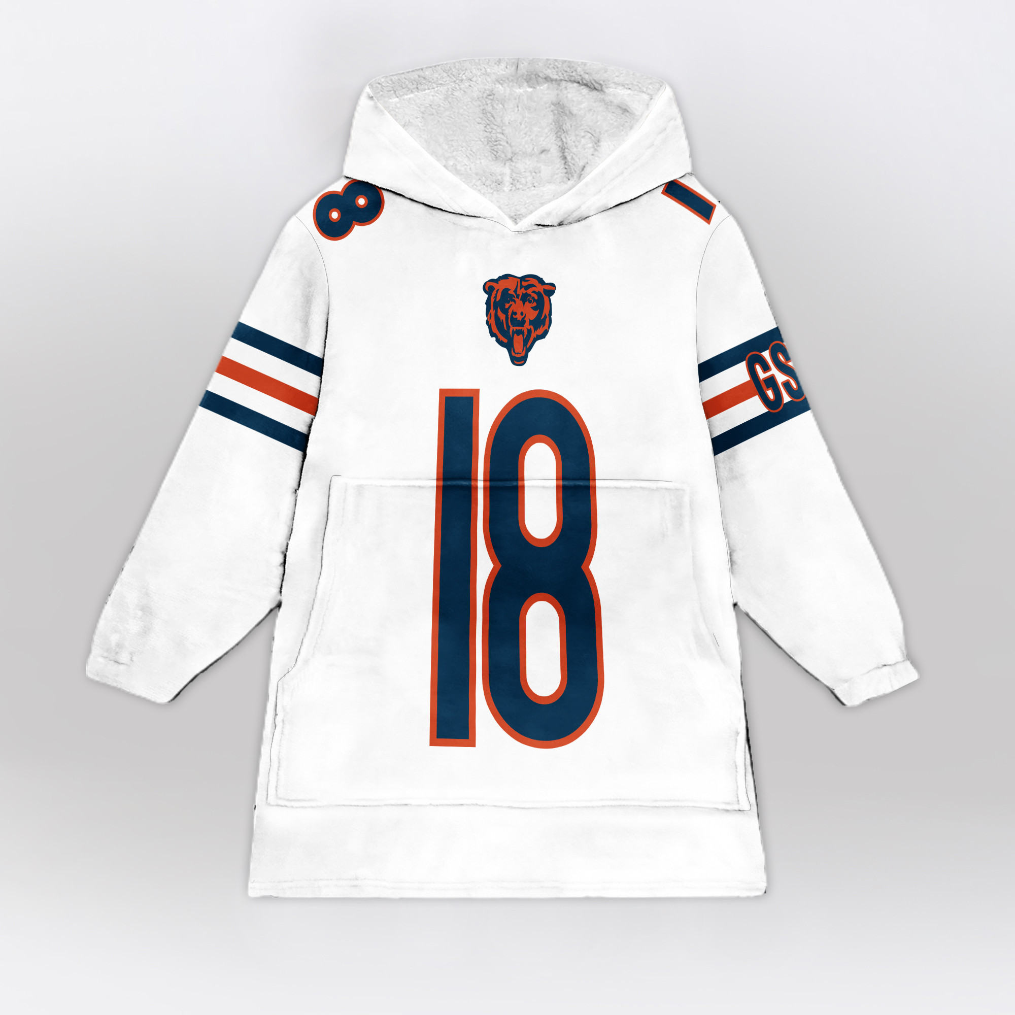 Adult C.W 18 Chicago Football Unisex Blanket Hoodie