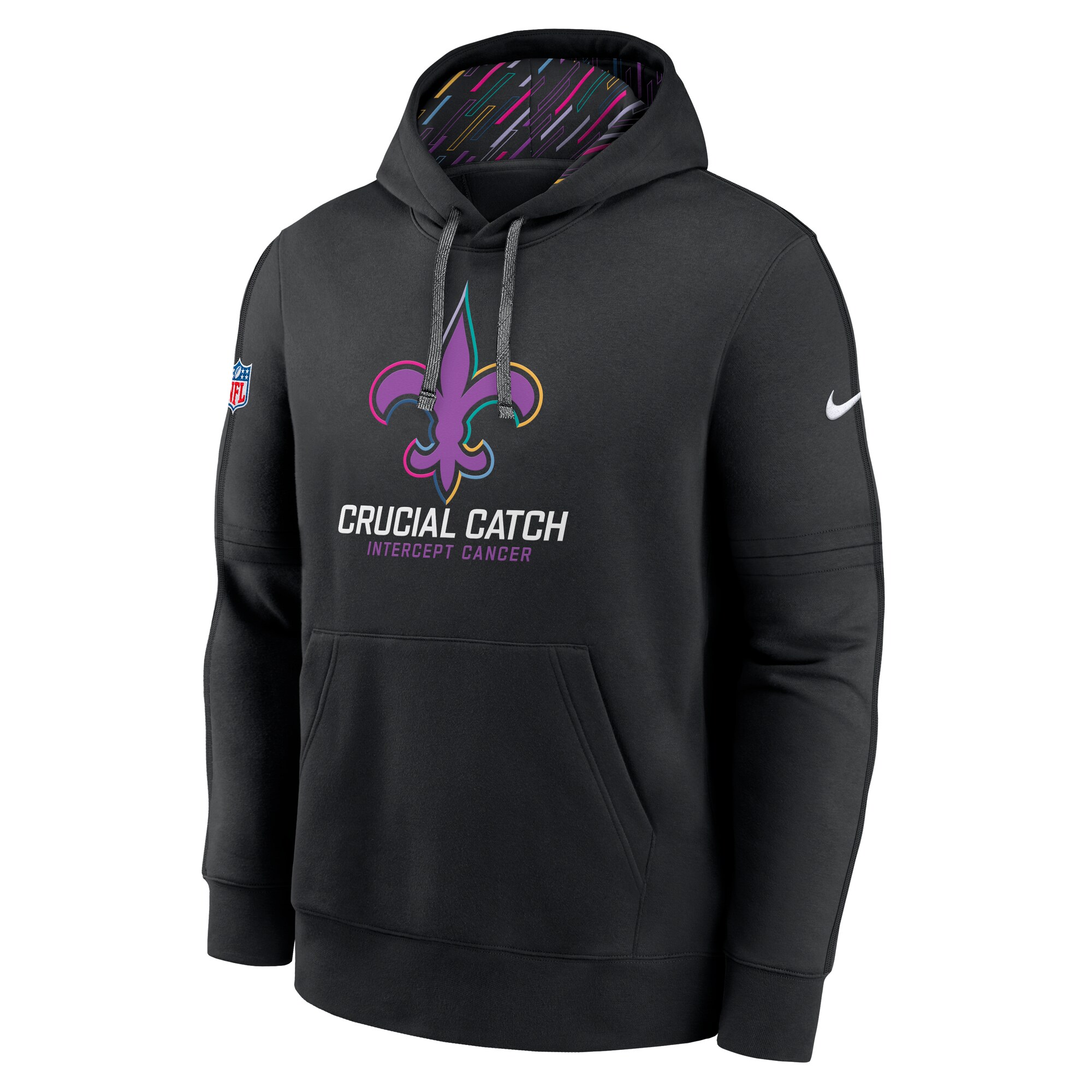 New Orleans Saints 2024 NFL Crucial Catch Club Pullover Hoodie - Black