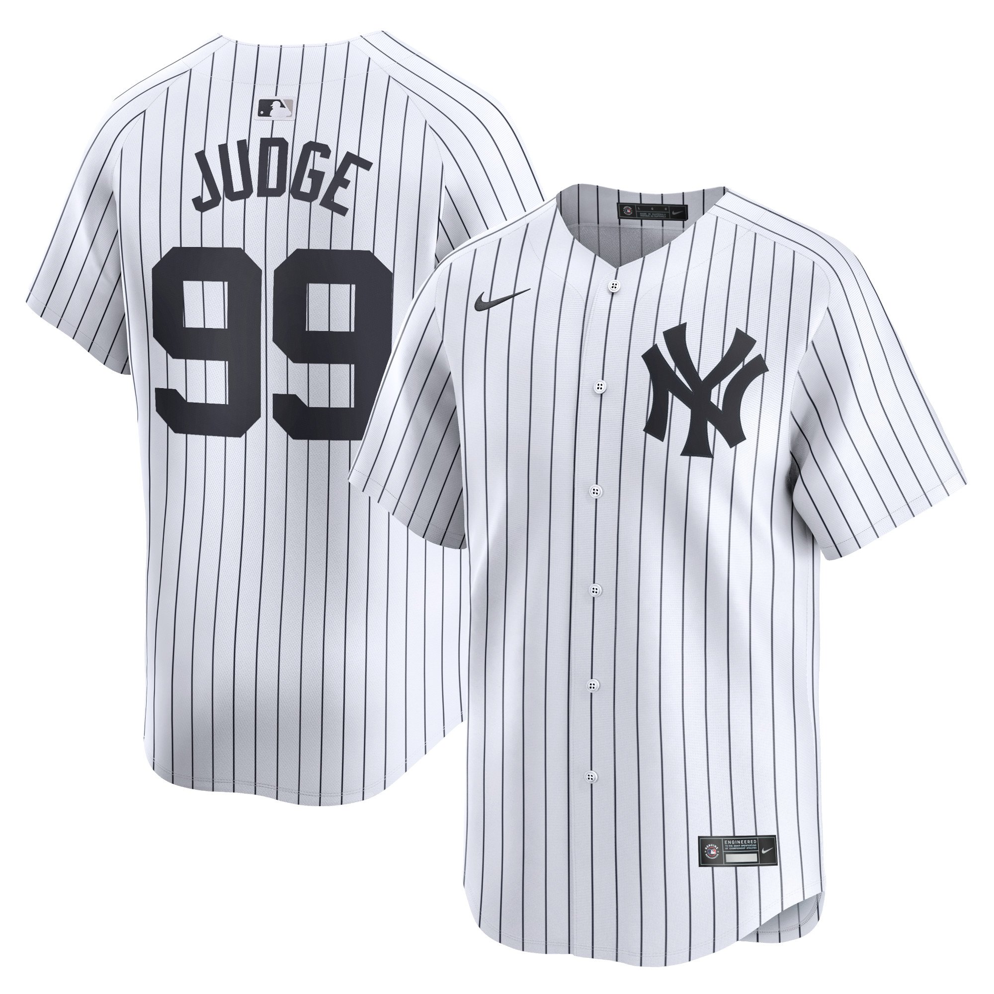 Men's New York Yankees #99 Aaron Judge  White Home Limited Player Jersey