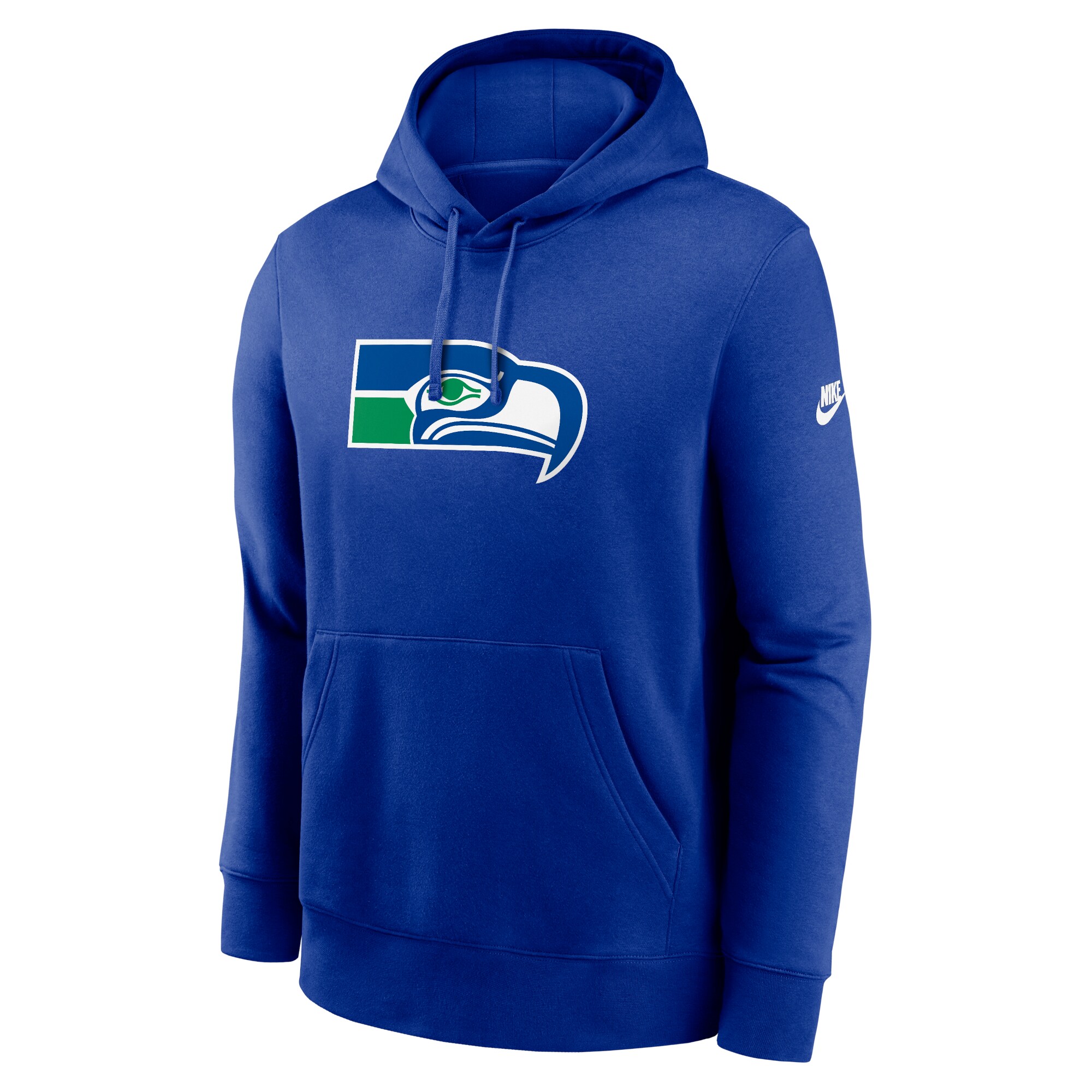 Seattle Seahawks Rewind Club Logo Pullover Hoodie - Royal