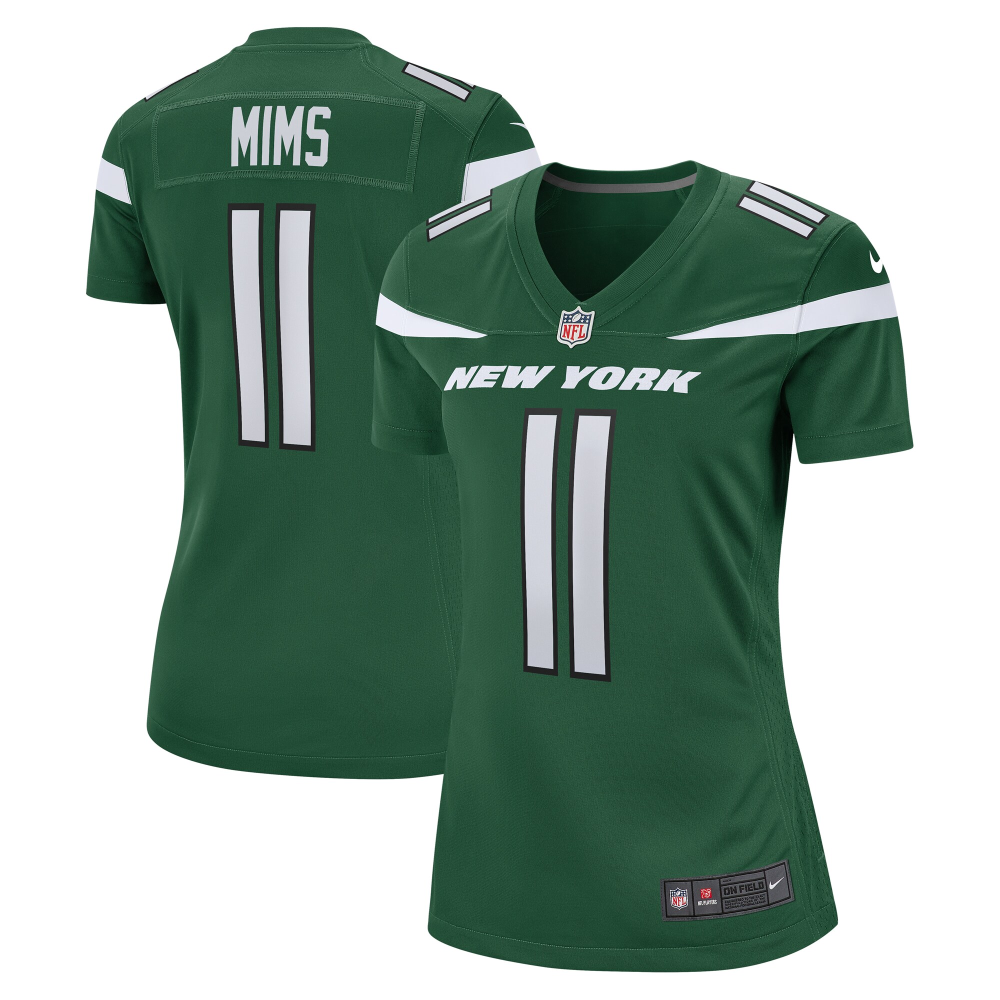 Denzel Mims New York Jets  Women's Game Jersey - Gotham Green