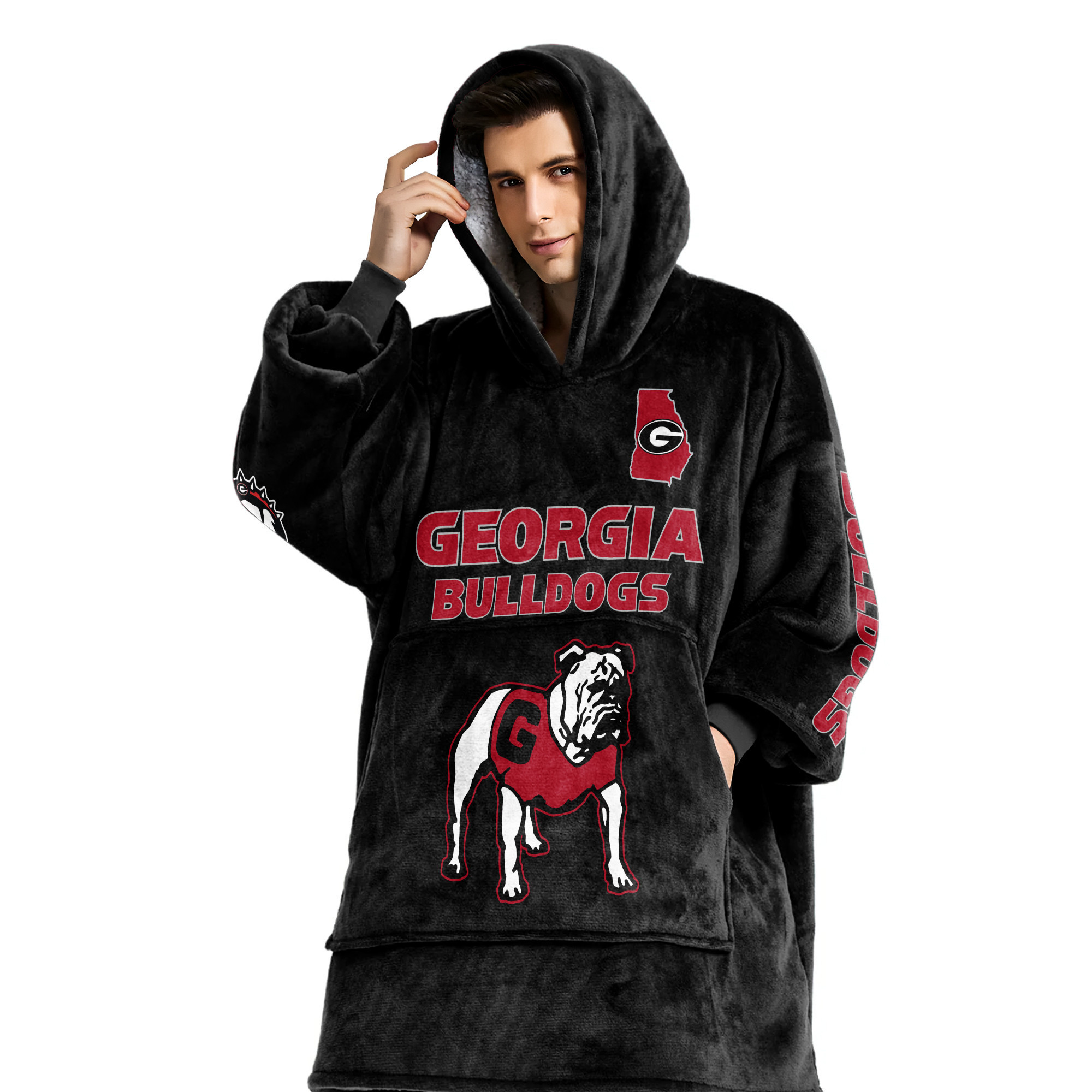 Adult Georgia Football Unisex Blanket Hoodie