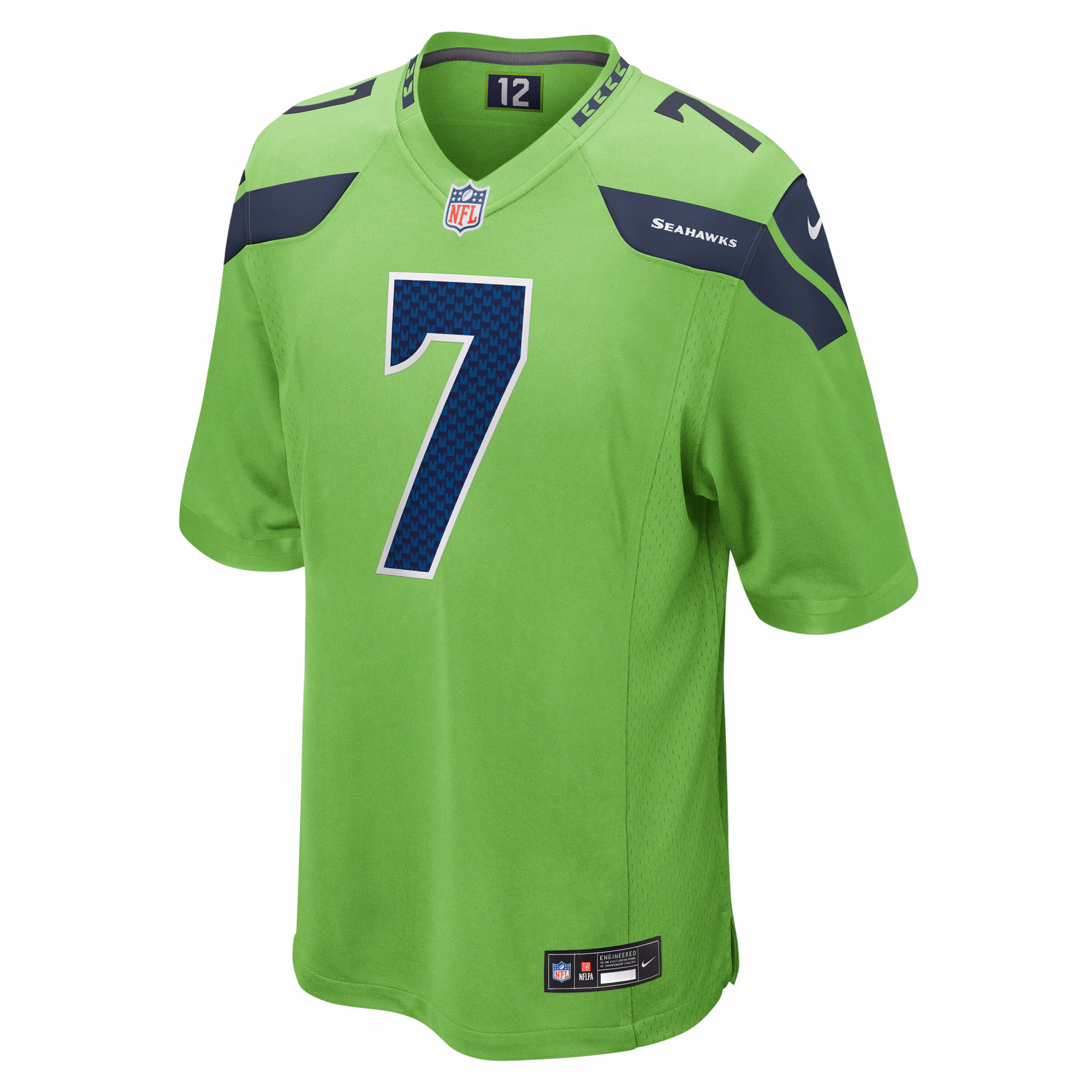 Geno Smith Seattle Seahawks  Game Jersey - Neon Green