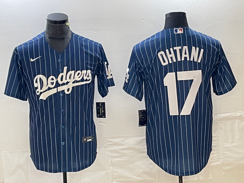 Men's Los Angeles Dodgers #17  Blue Shohei Ohtani Jersey
