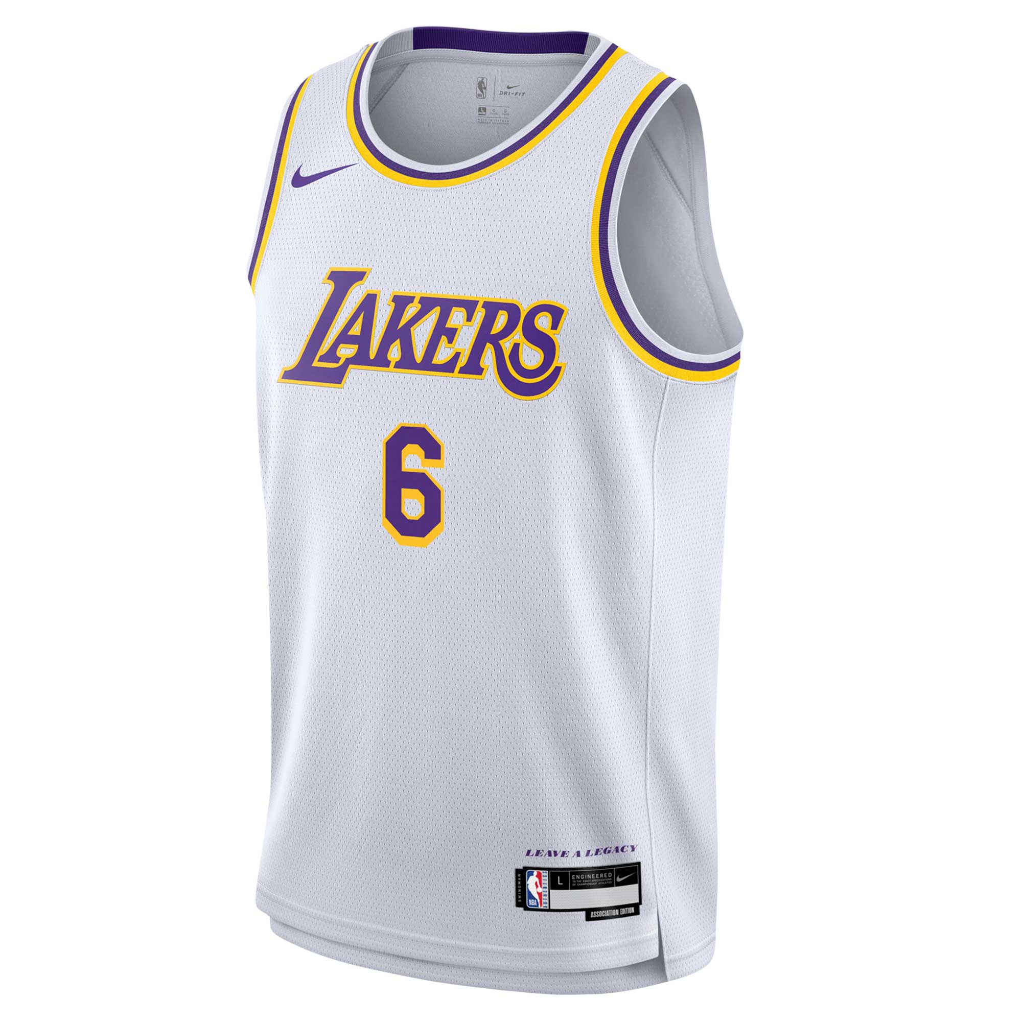 LeBron James Los Angeles Lakers Youth Swingman Jersey - Association Edition - White