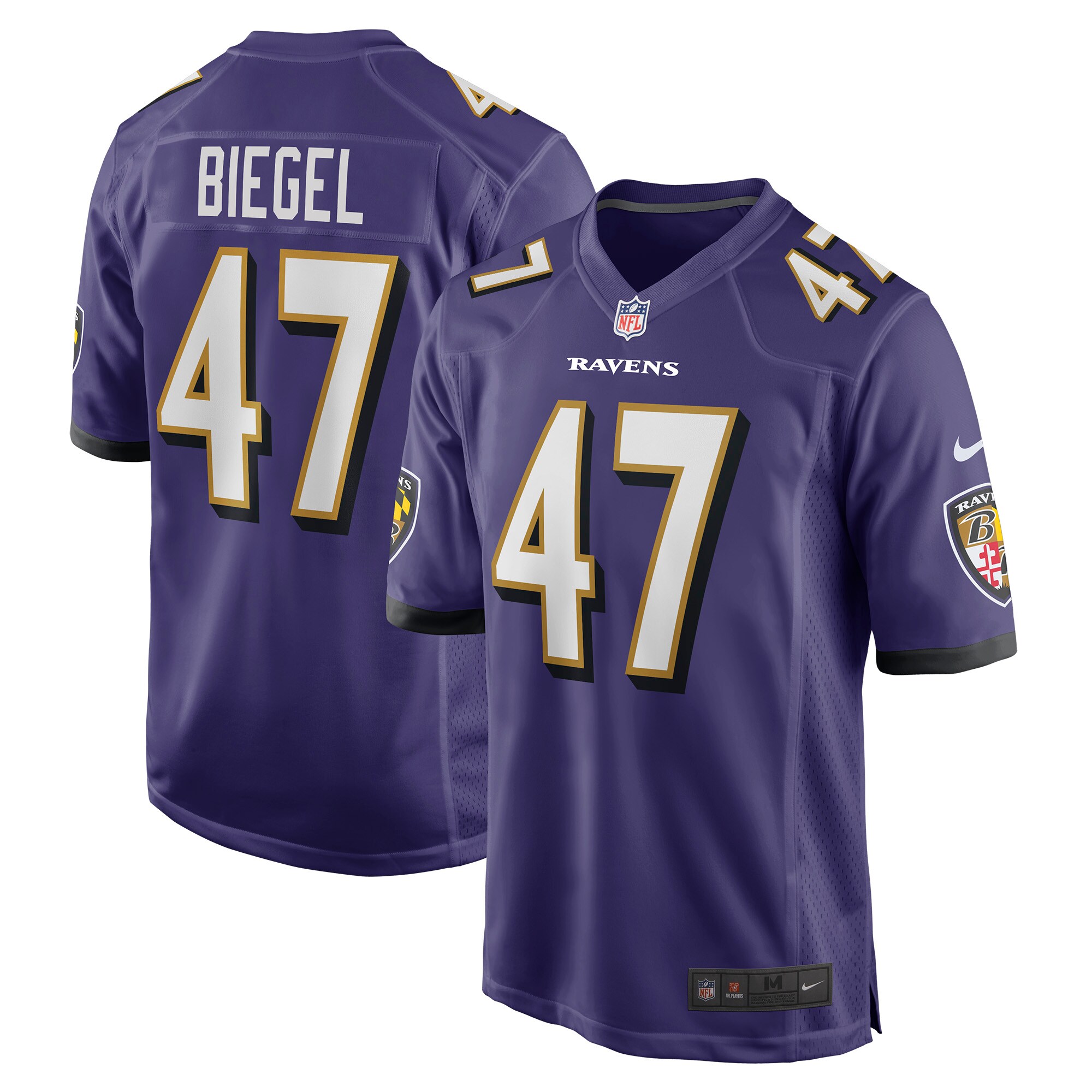 Vince Biegel Baltimore Ravens  Player Game Jersey - Purple