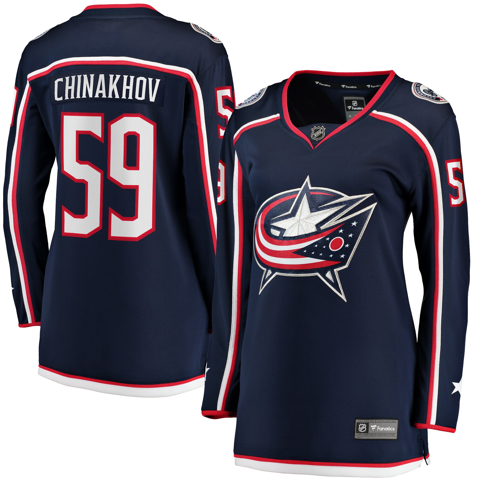 Yegor Chinakhov Columbus Blue Jackets Women's Home Breakaway Player Jersey - Navy