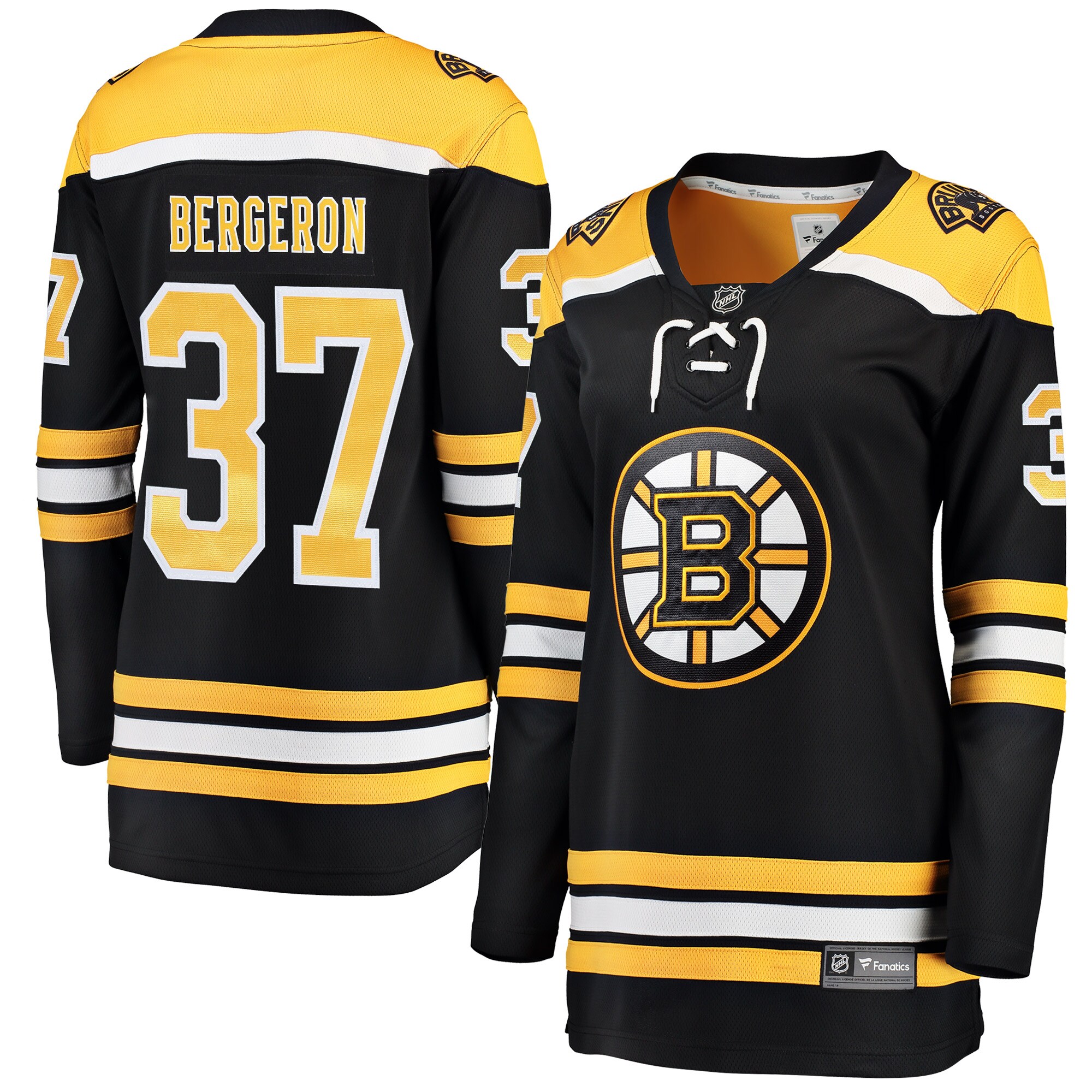 Patrice Bergeron Boston Bruins Women's Home Breakaway Player Jersey - Black