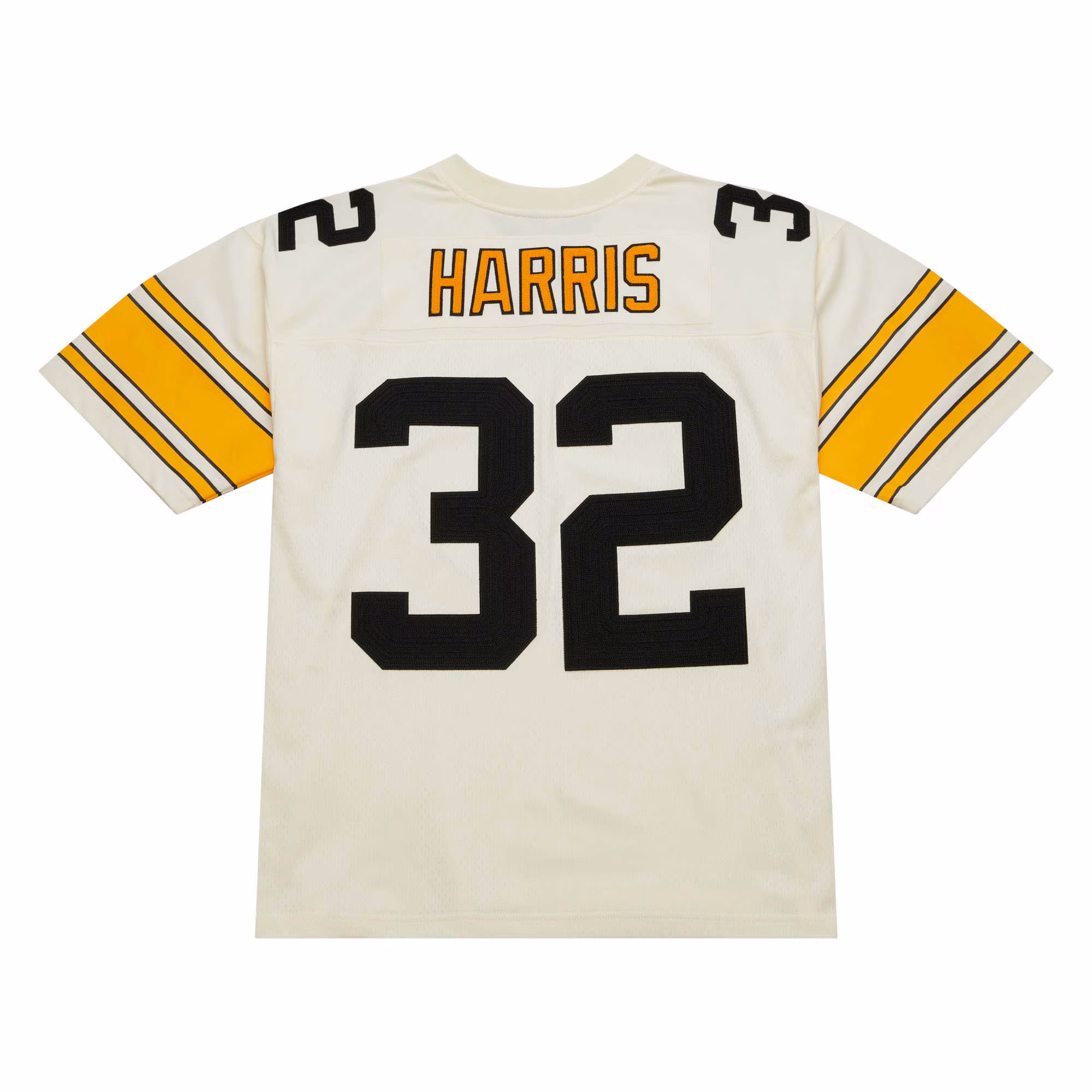 Franco Harris Pittsburgh Steelers Chainstitch Legacy Jersey - Cream