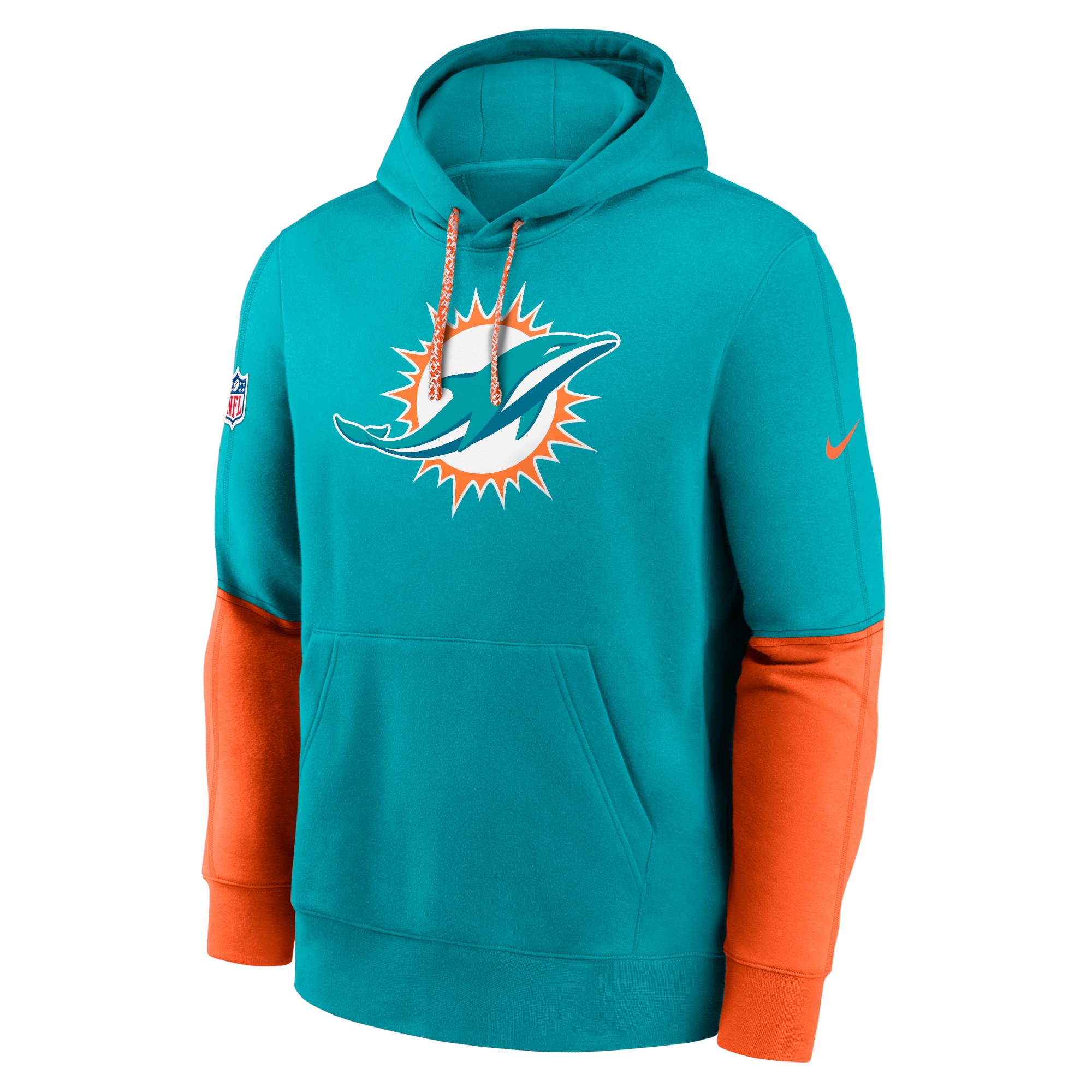 Miami Dolphins 2024 Sideline Club Pullover Hoodie - Gray