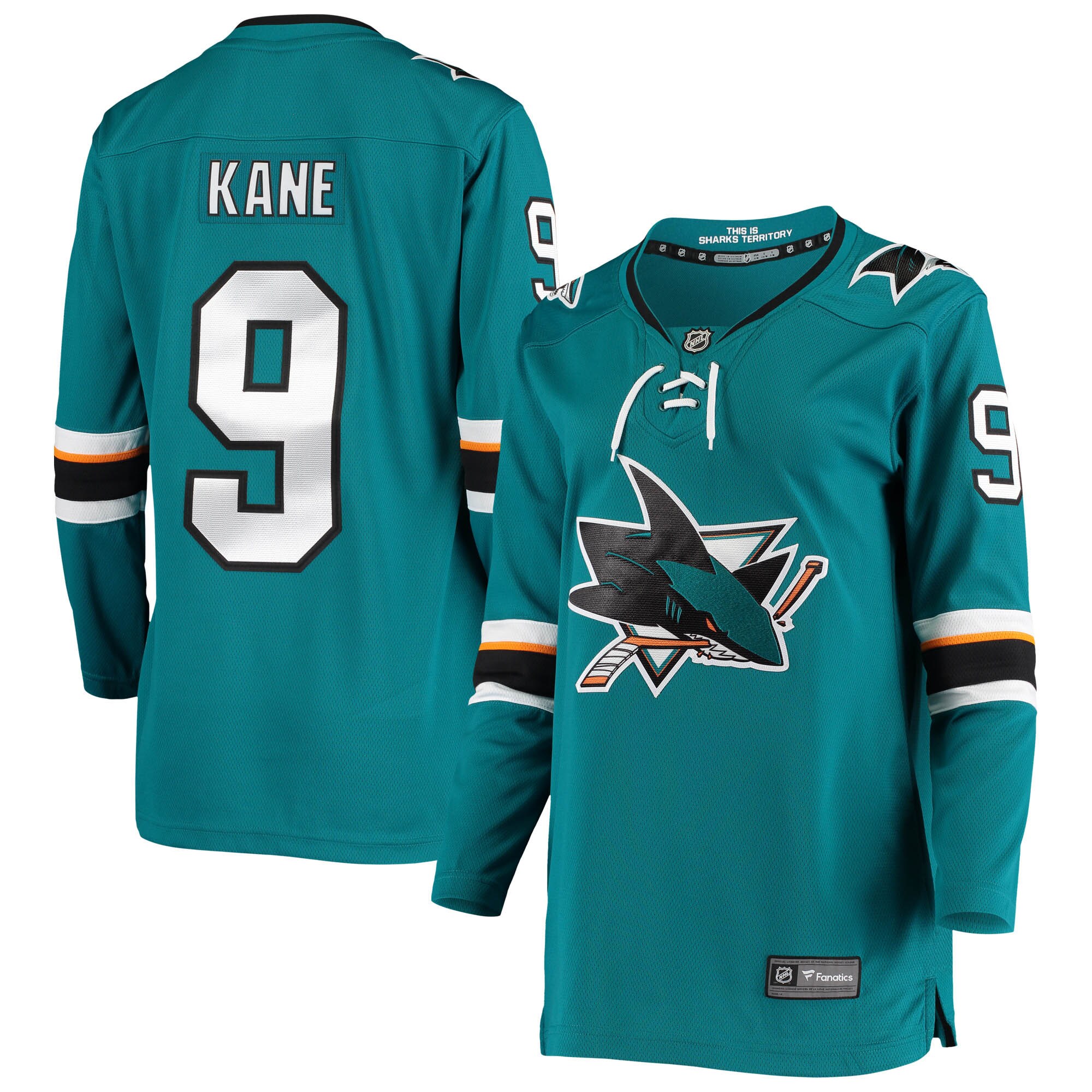 Evander Kane San Jose Sharks Women's Breakaway Home Player Jersey - Teal