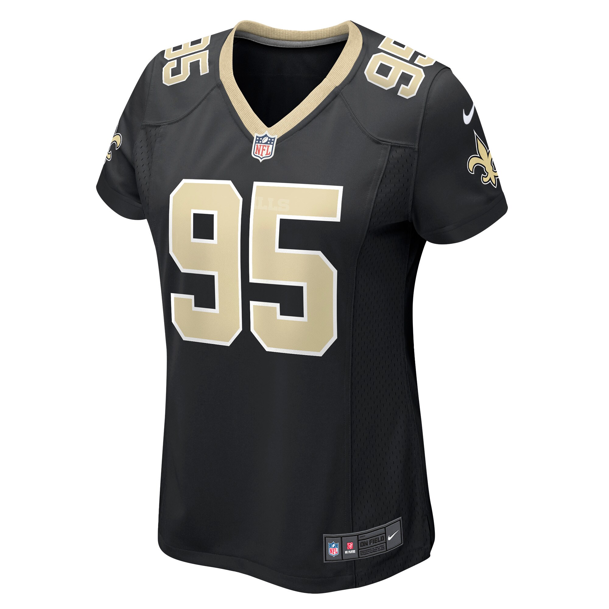 Albert Huggins New Orleans Saints Women's Player Game Jersey - Black