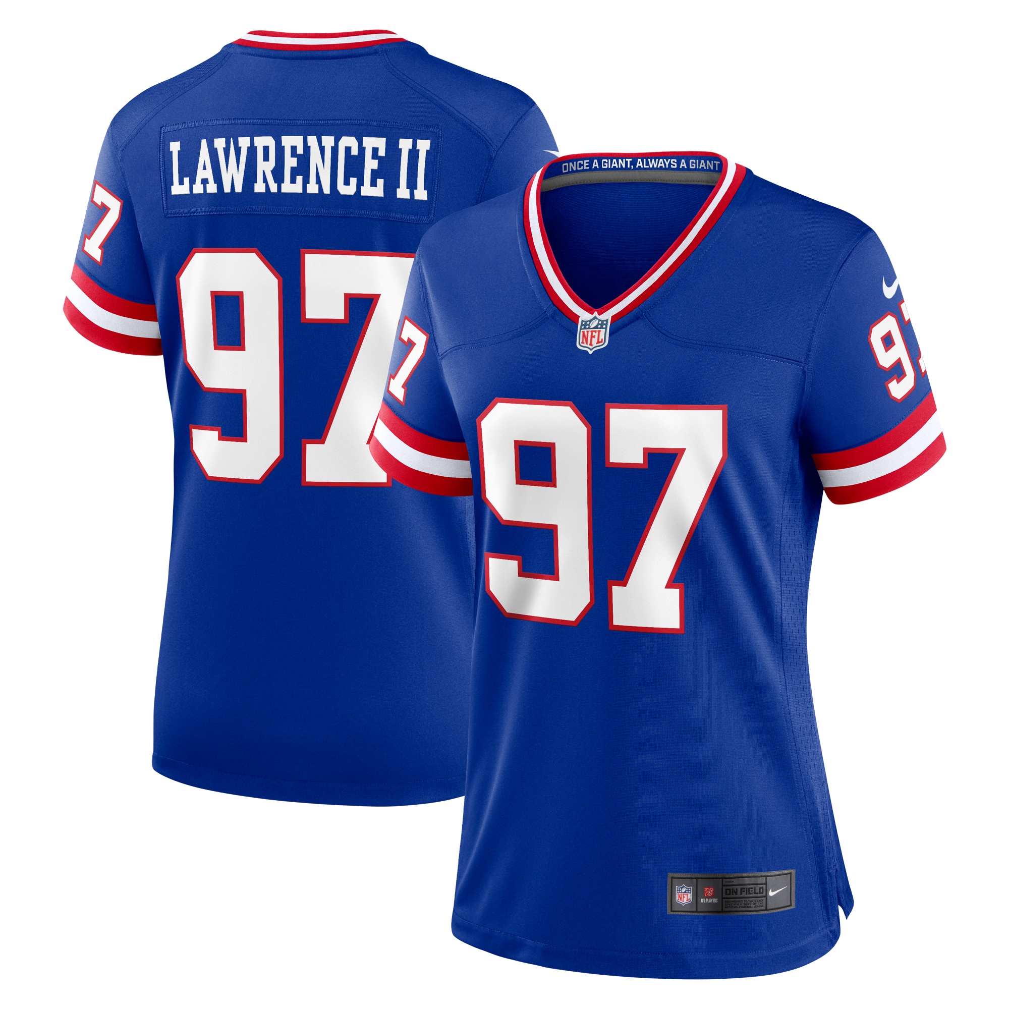 Dexter Lawrence II New York Giants Women's Classic Game Player Jersey - Royal