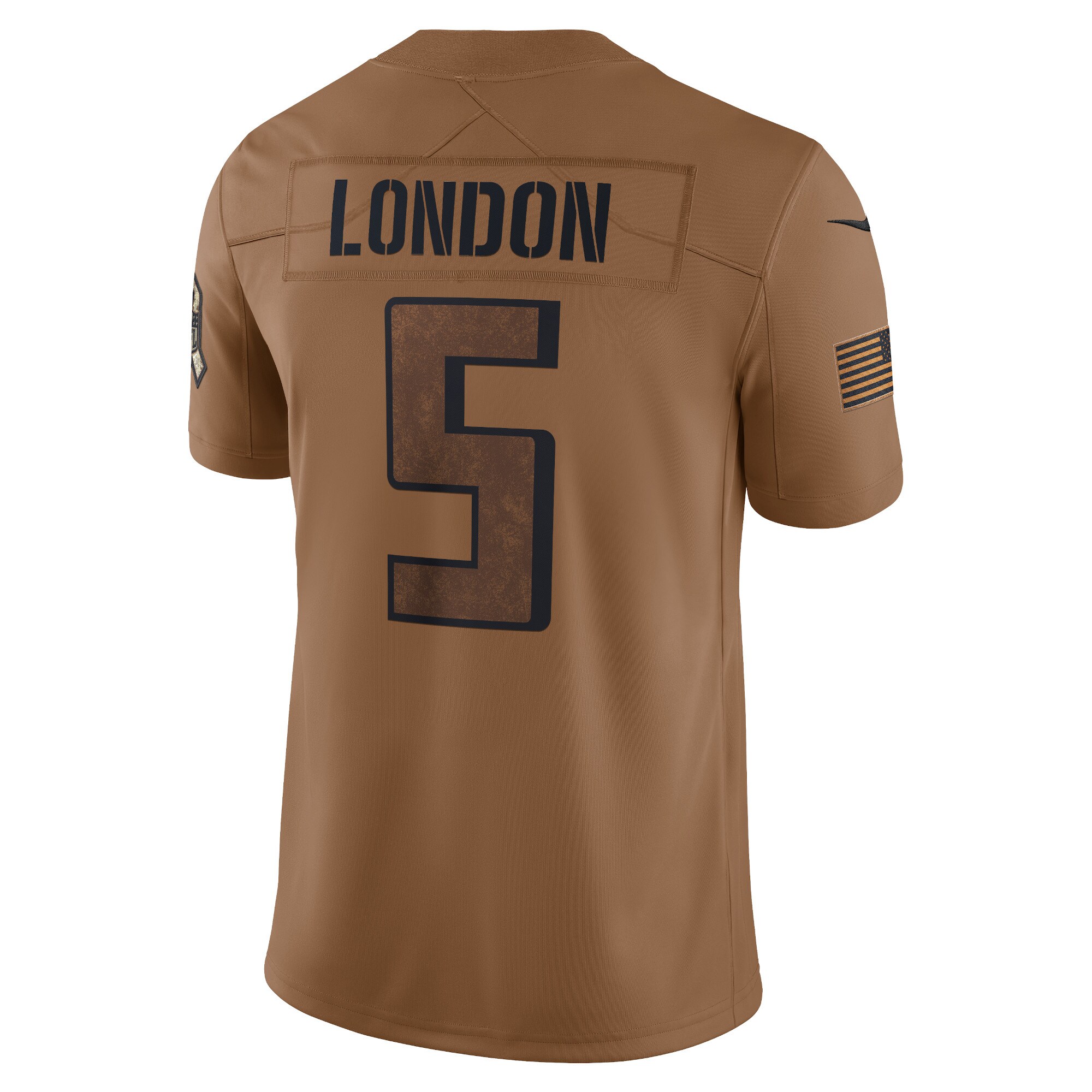 Drake London Atlanta Falcons  2023 Salute To Service Limited Jersey - Brown