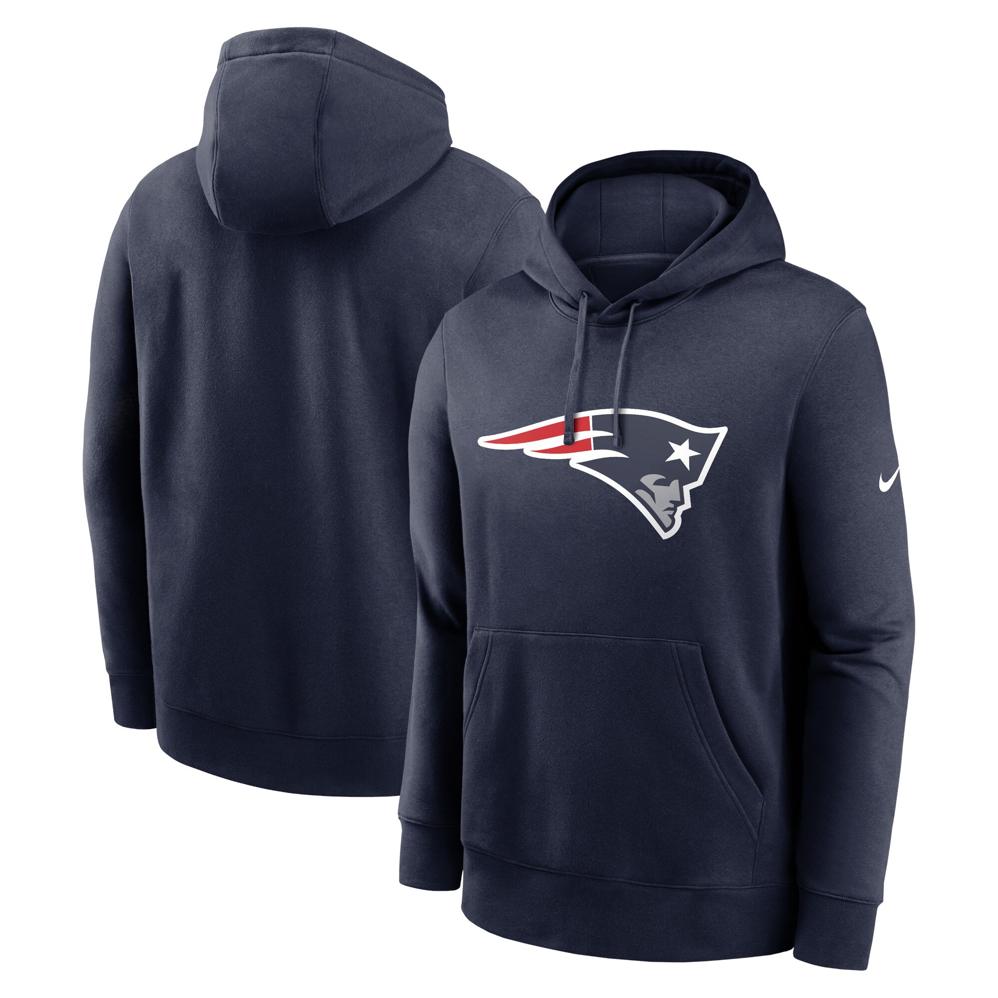 New England Patriots Club Logo Pullover Hoodie - Navy