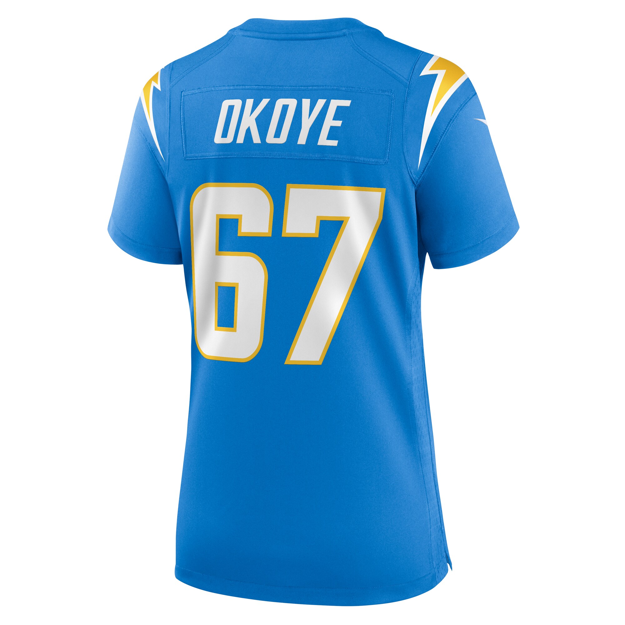 CJ Okoye Los Angeles Chargers Women's Team Game Jersey -  Powder Blue
