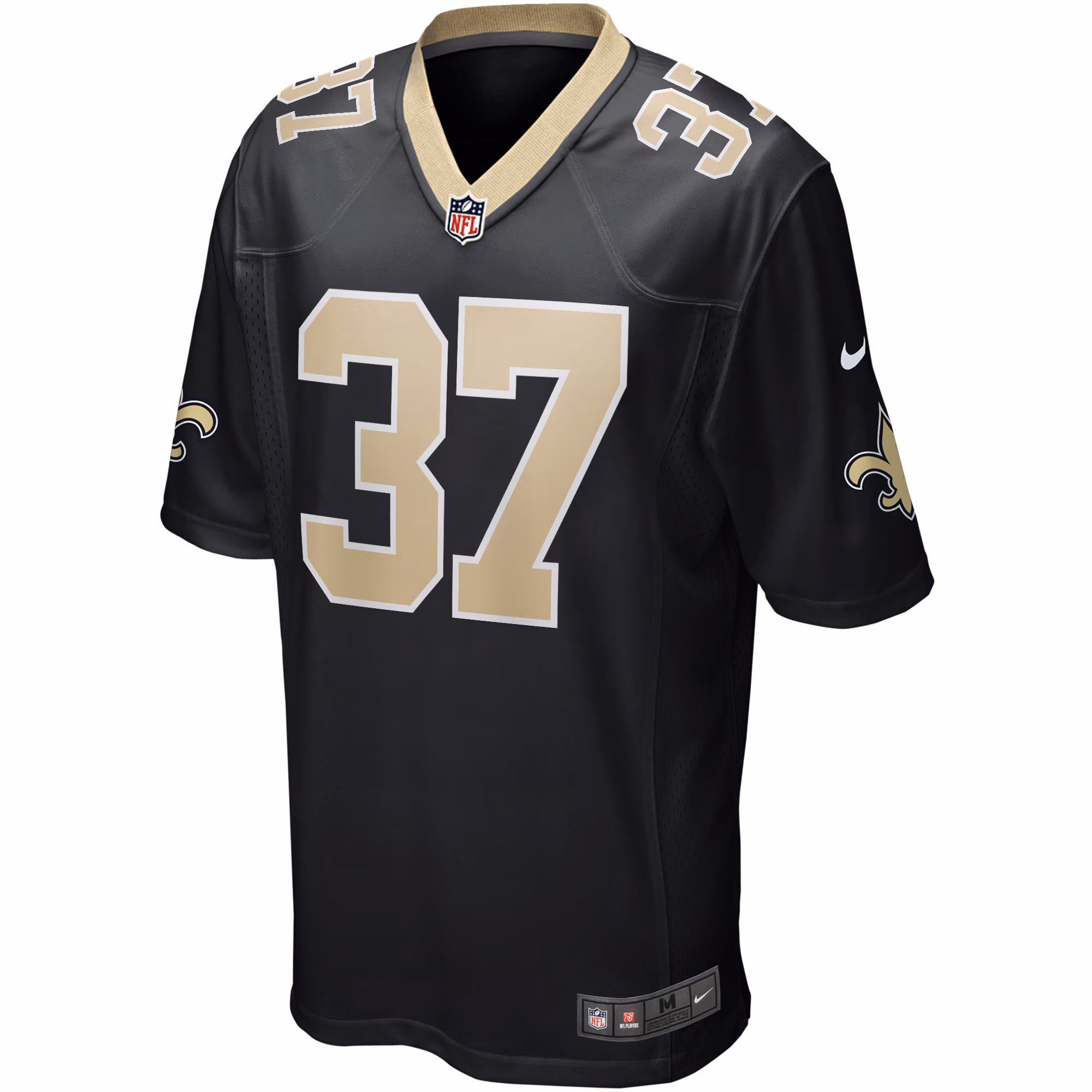 Steve Gleason New Orleans Saints Game Retired Player Jersey - Black