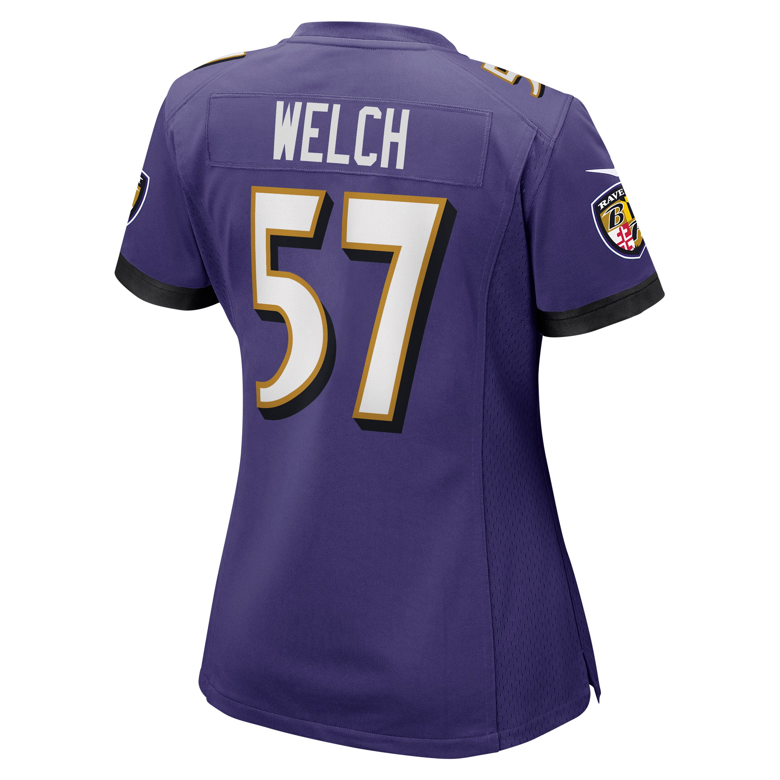 Kristian Welch Baltimore Ravens  Women's Game Jersey - Purple