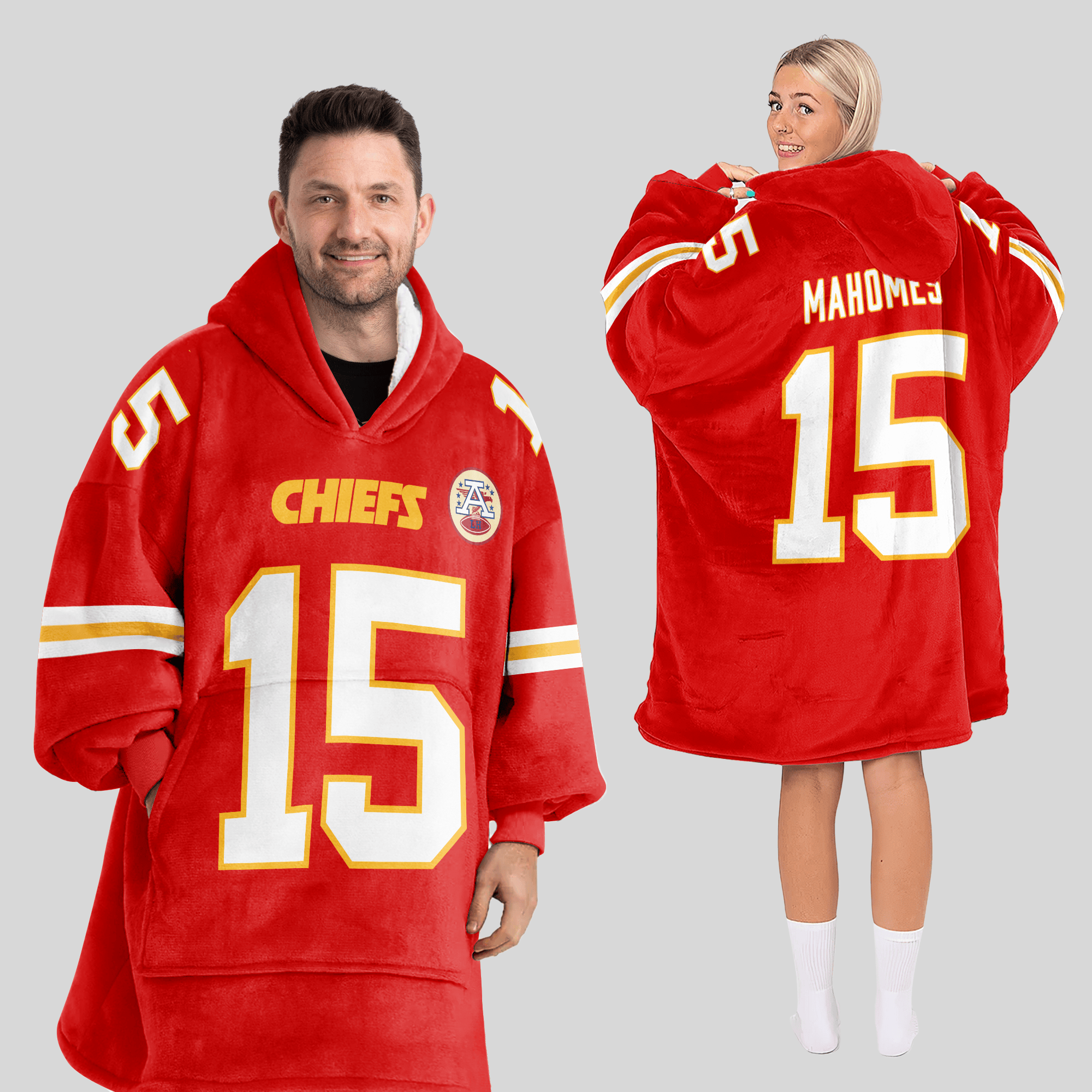 Adult P.M 15 Kansas City Football Unisex Blanket Hoodie