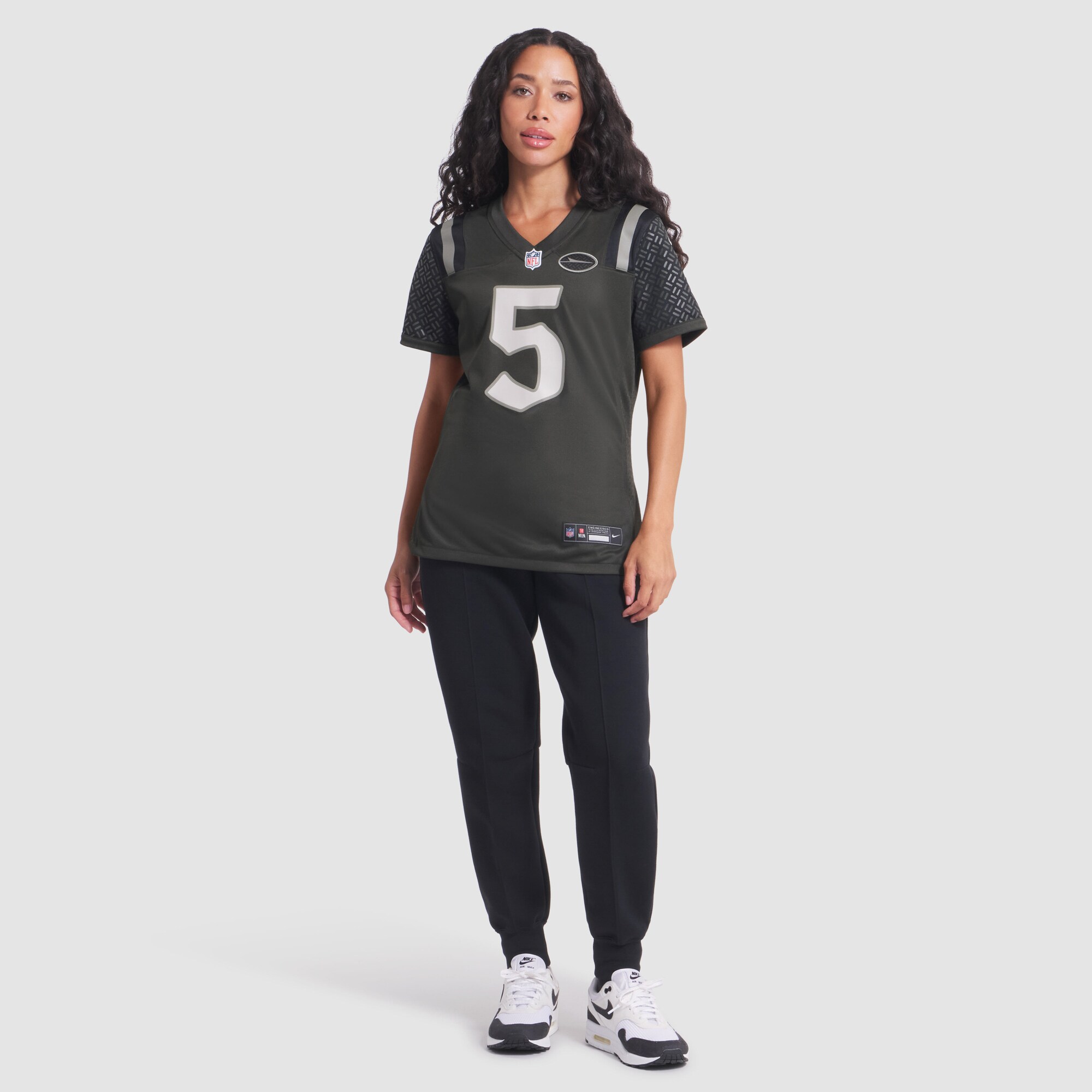 Garrett Wilson #5 New York JetsWomen's 2025 Rivalries Collection Game Jersey - Gotham Green