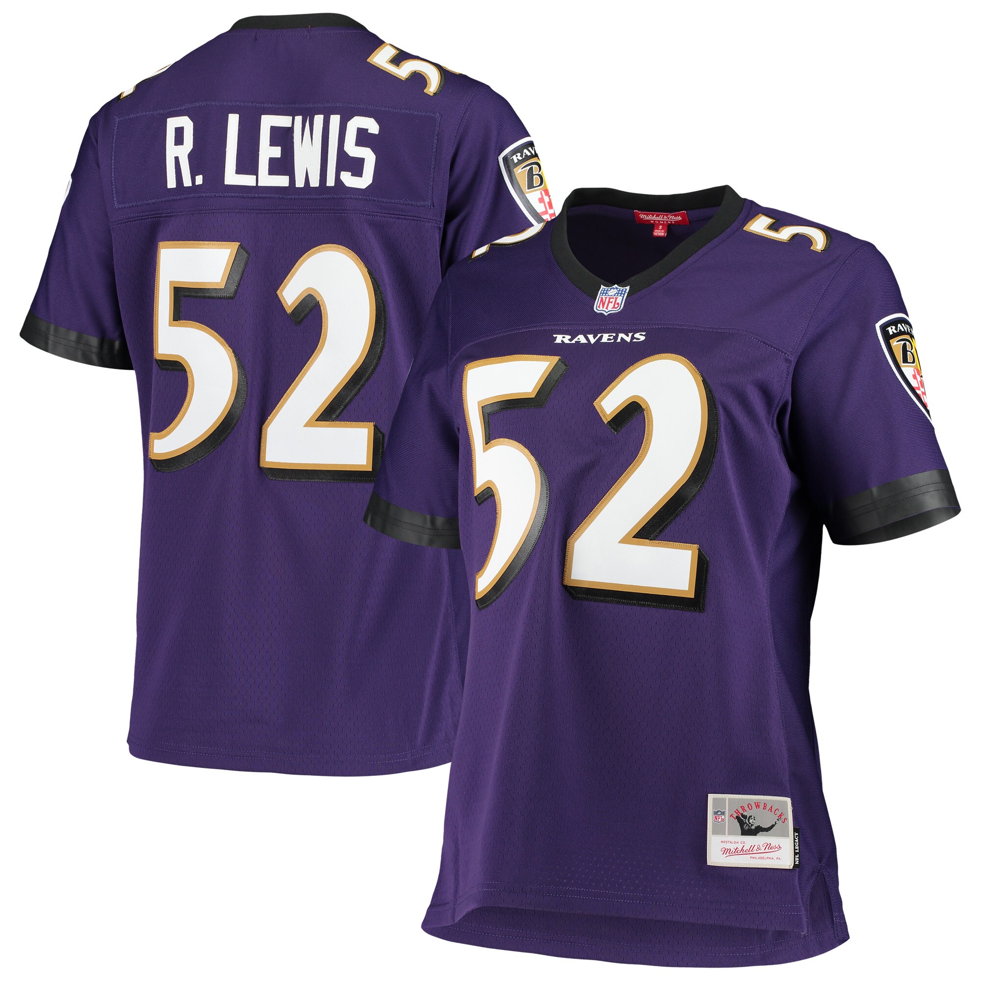 Ray Lewis Baltimore Ravens  Women's Legacy Replica Team Jersey - Purple
