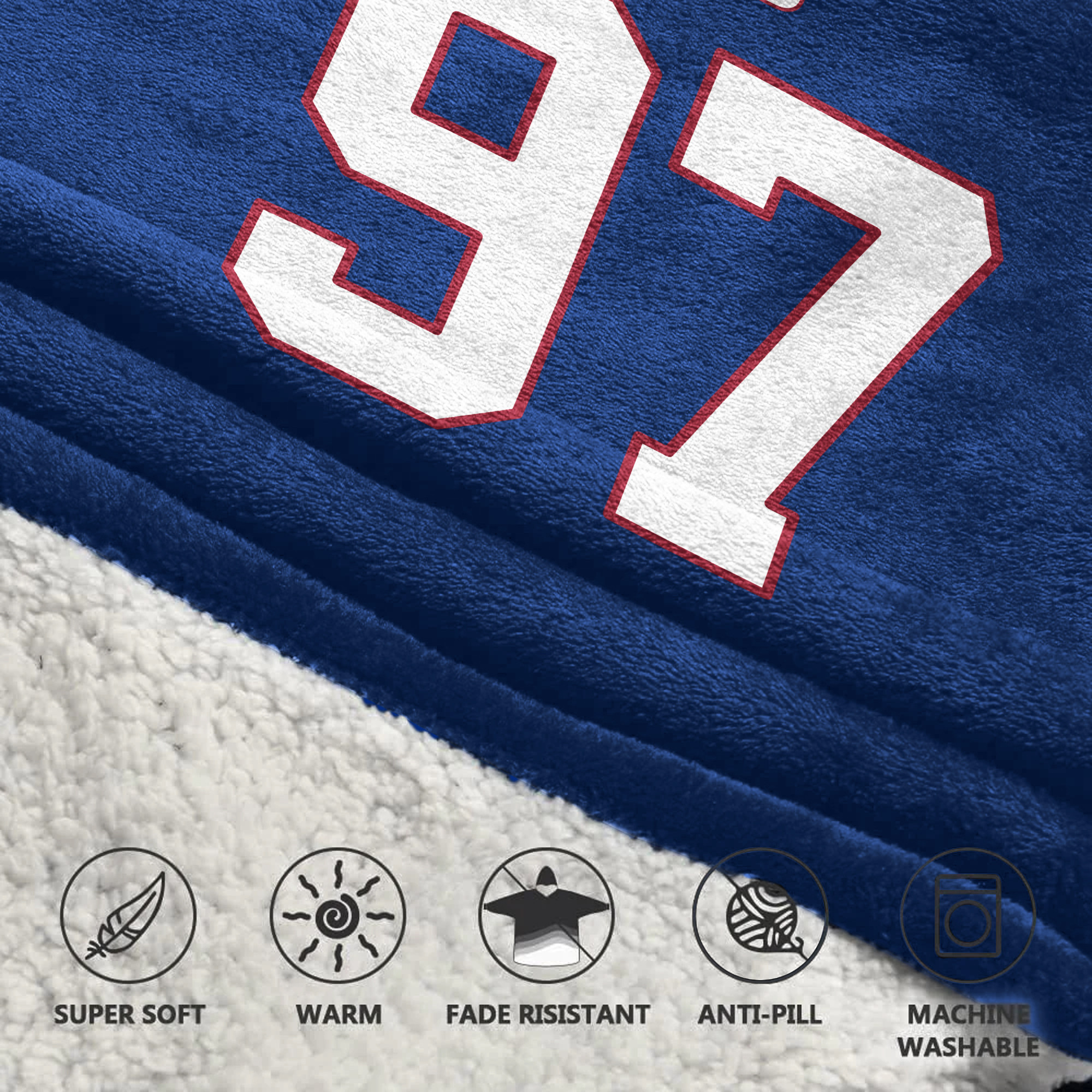 Adult 97 New York G Football Unisex Blanket Hoodie