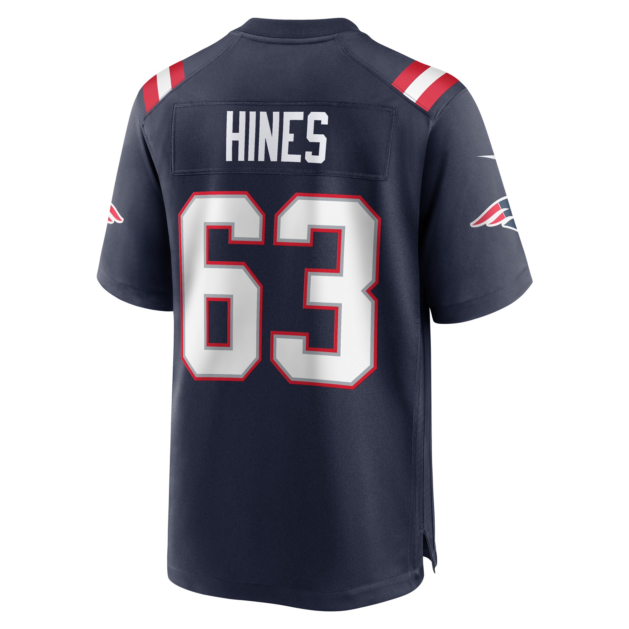 Chasen Hines New England Patriots Game Player Jersey - Navy