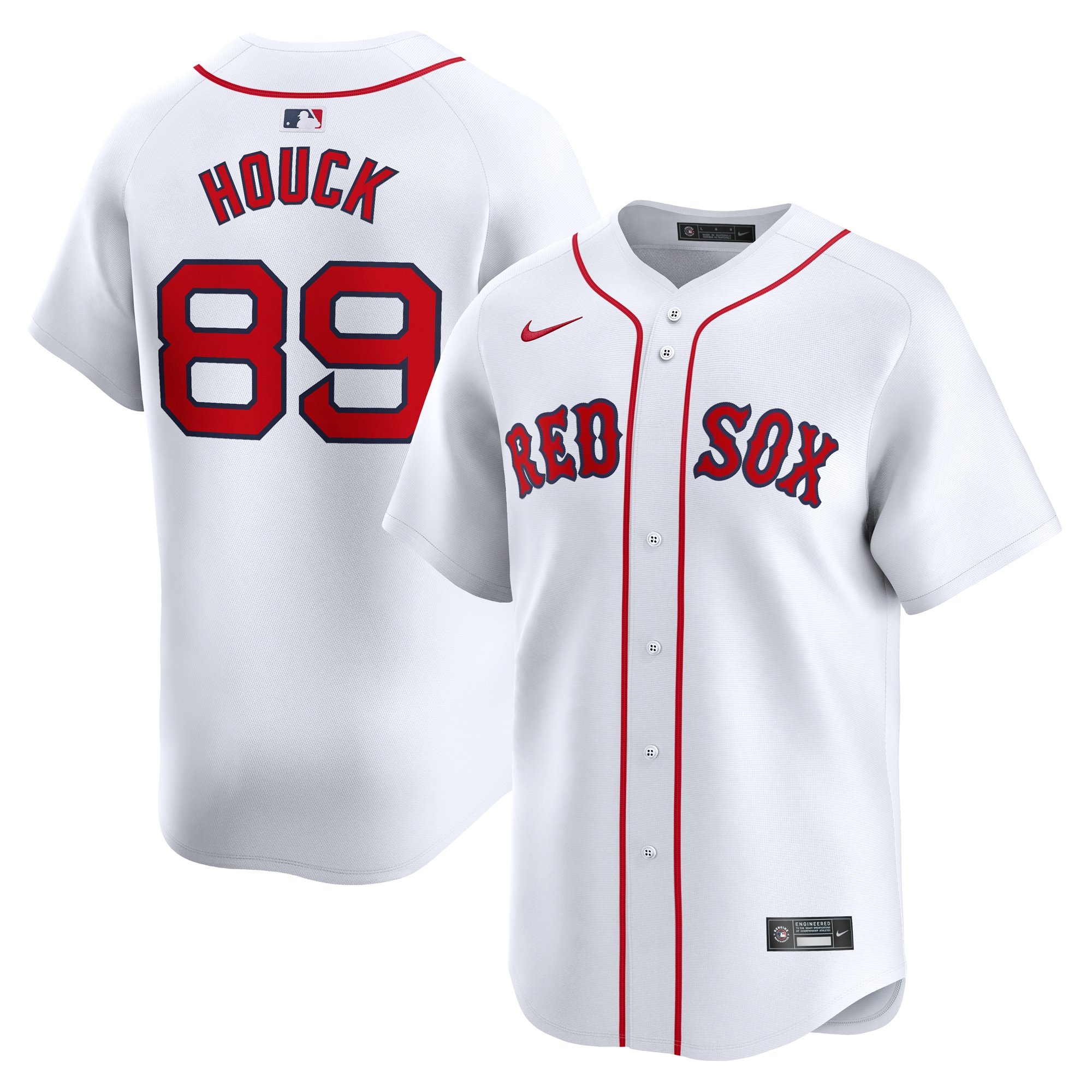 Men's Boston Red Sox Tanner Houck  White Home Limited Player Jersey