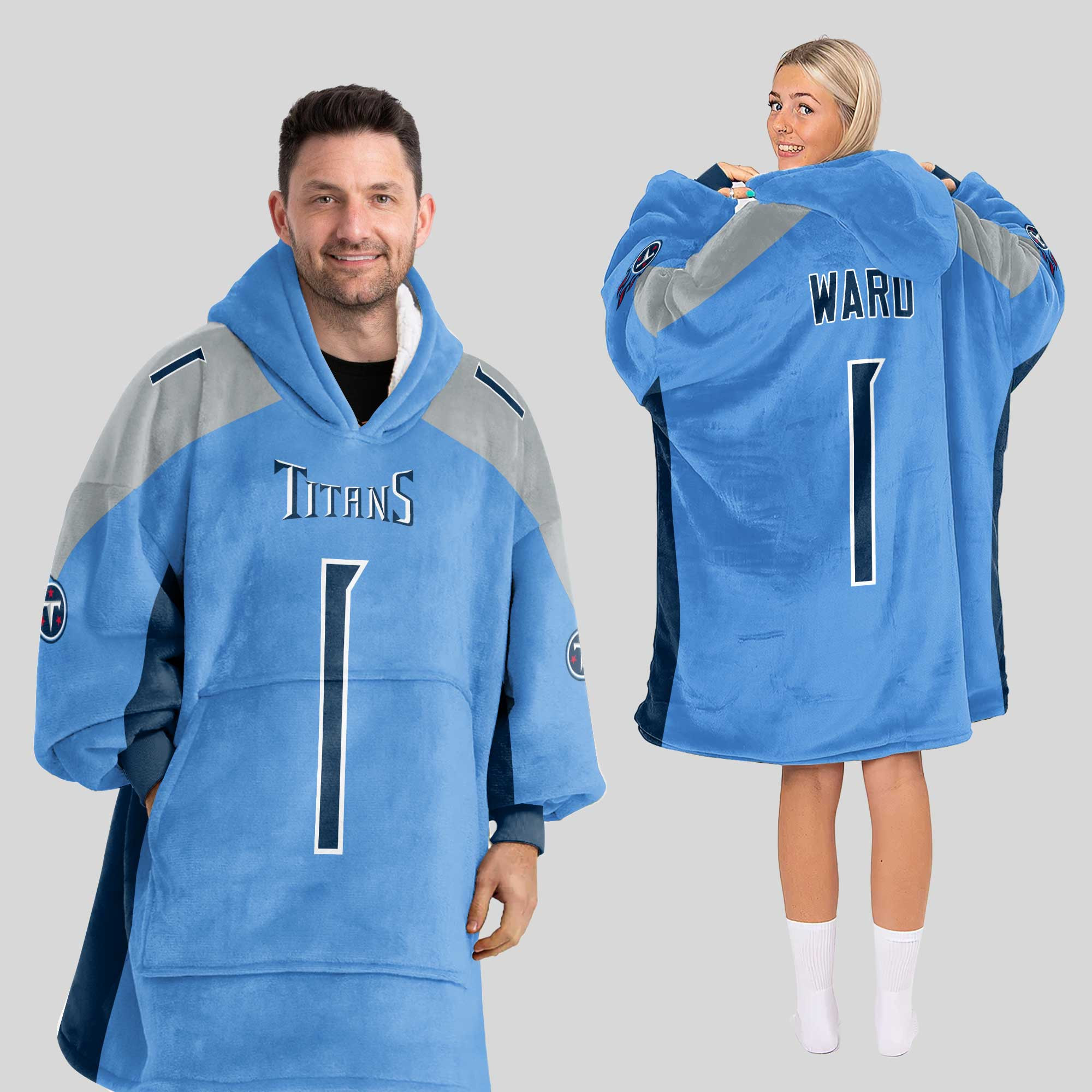 Adult C.W 1 Tennessee Football Unisex Blanket Hoodie
