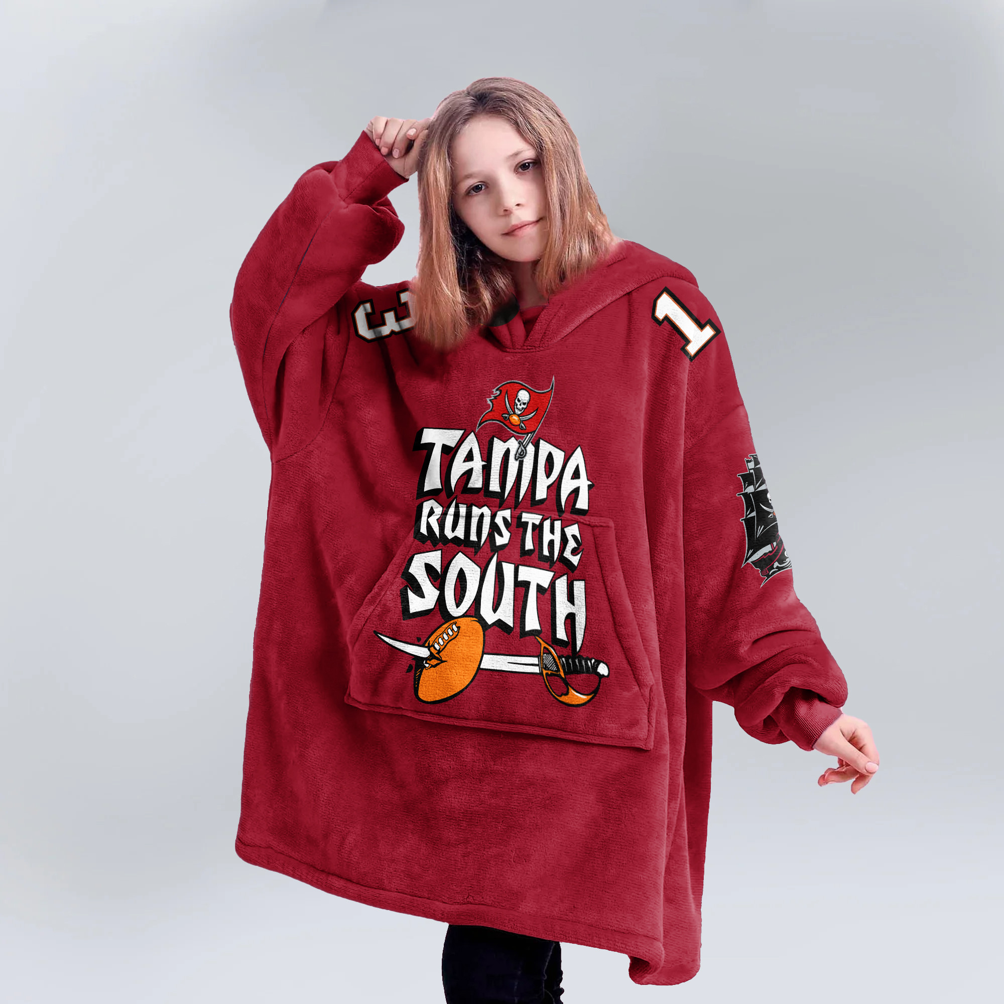 Adult 13 Tampa Bay Football Unisex Blanket Hoodie
