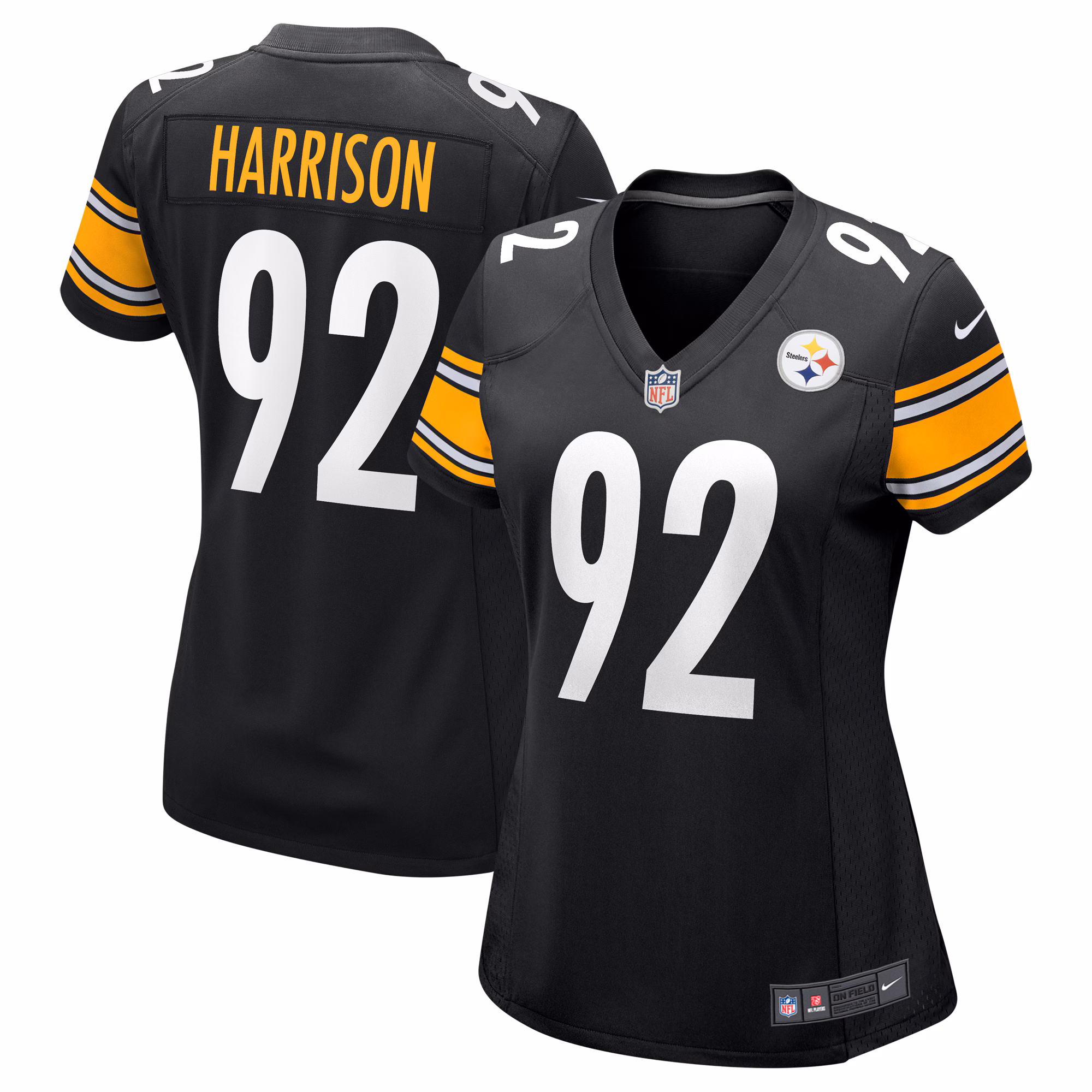 James Harrison Pittsburgh Steelers Women's Retired Game Jersey - Black