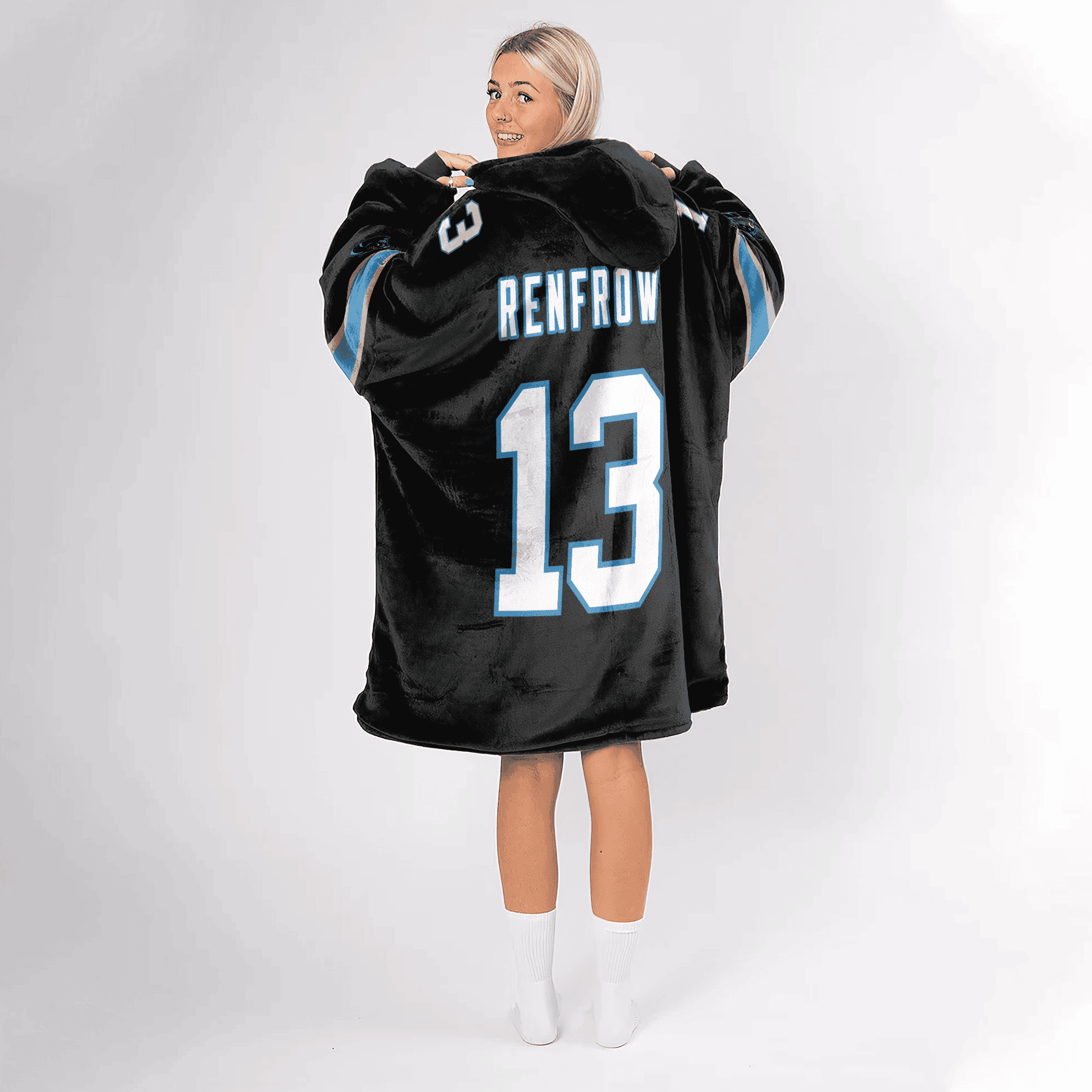 Adult 13 Carolina Football Unisex Blanket Hoodie