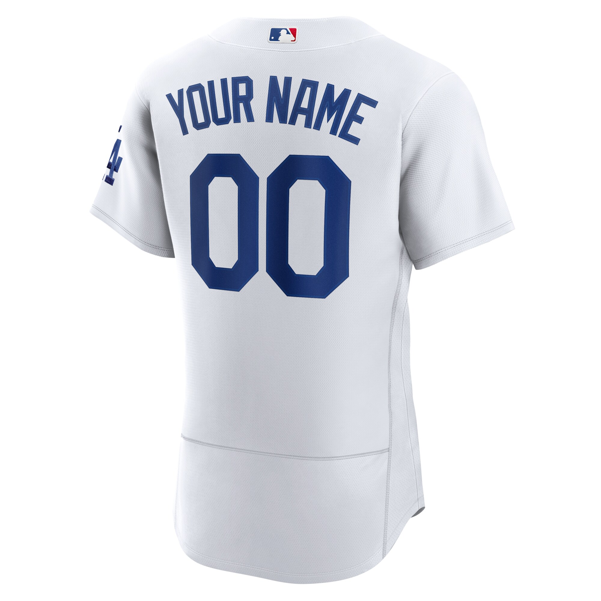 Los Angeles Dodgers  Home Authentic Custom Patch Jersey - White