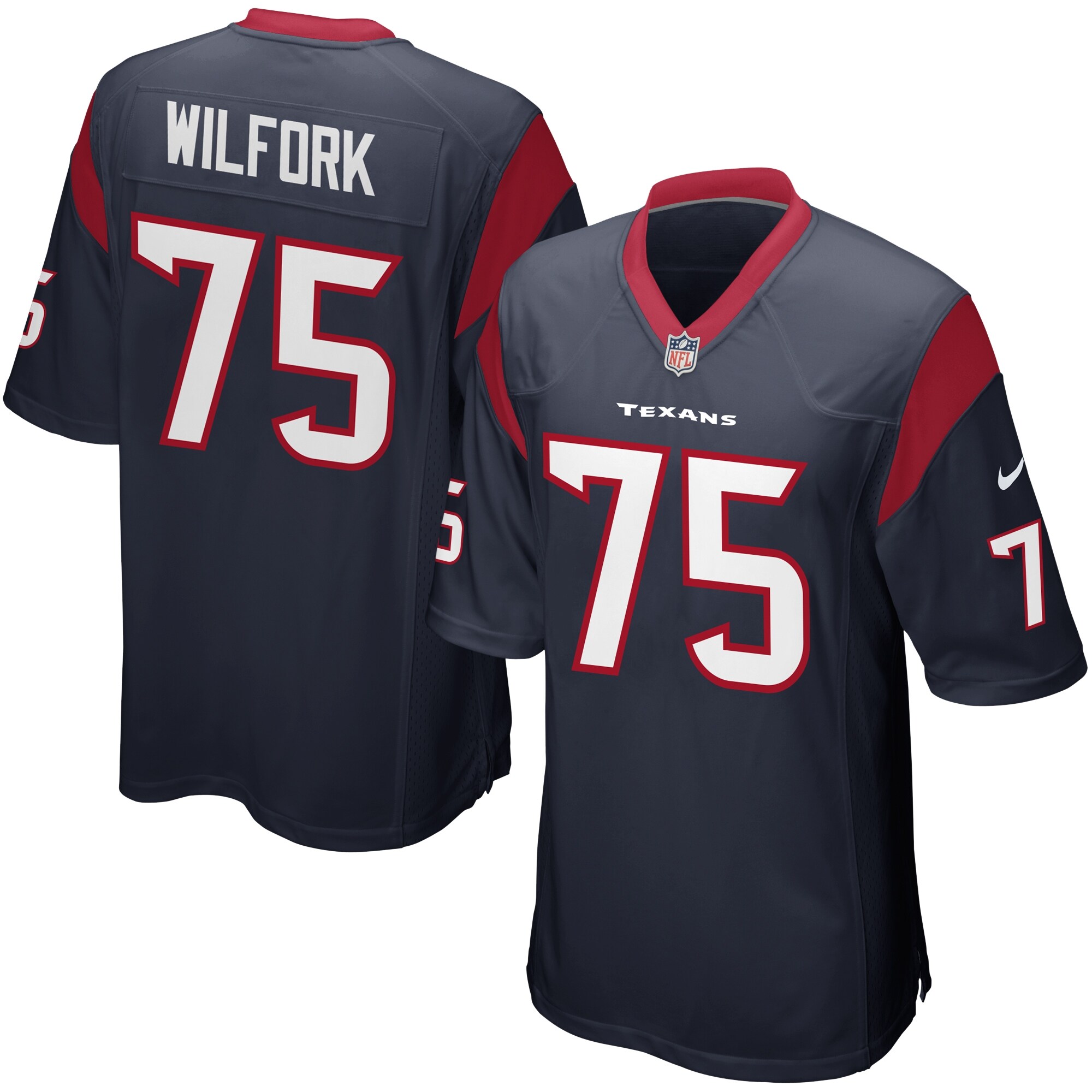 Vince Wilfork Houston Texans  Game Jersey - Navy Blue