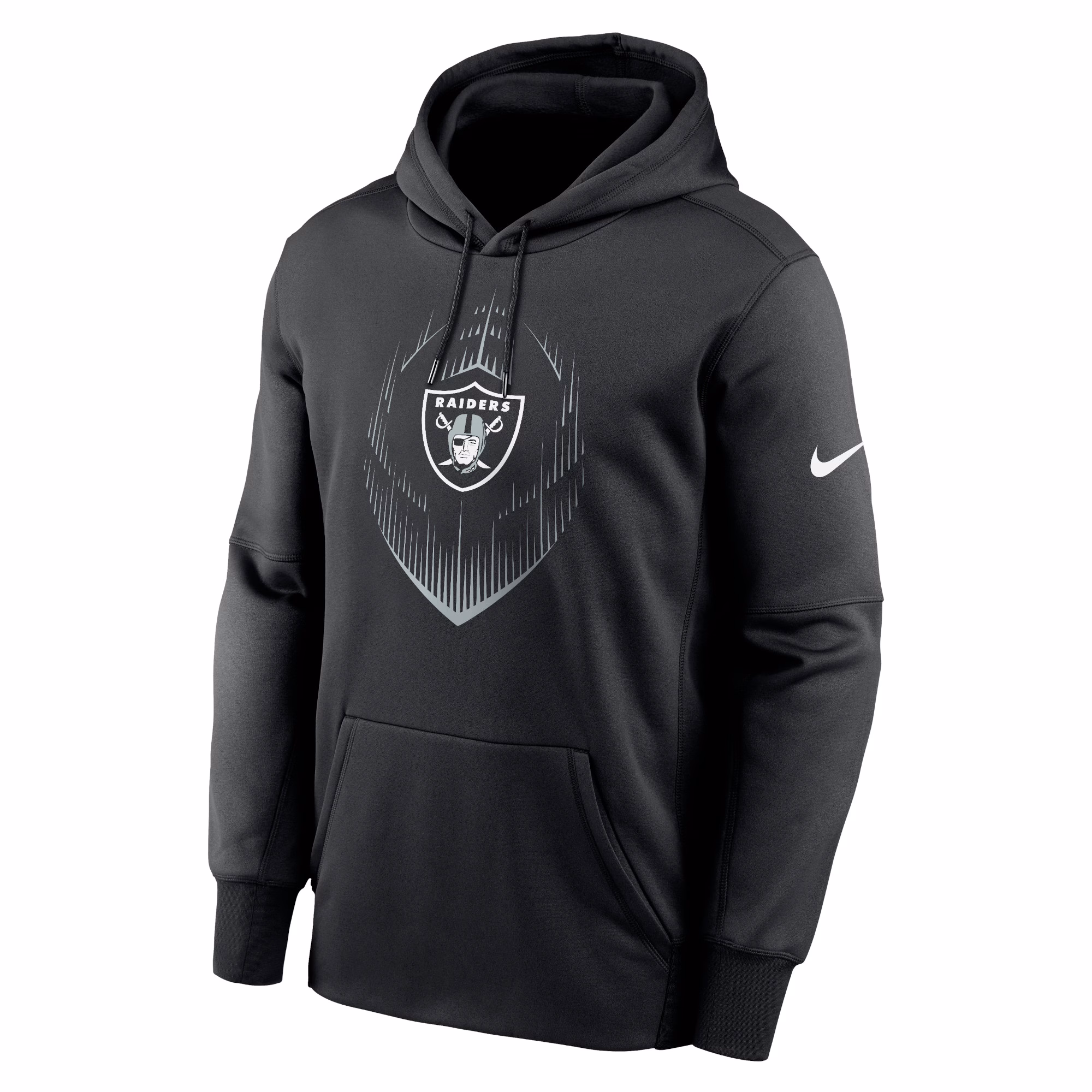 Las Vegas Raiders Icon Performance Pullover Hoodie - Black