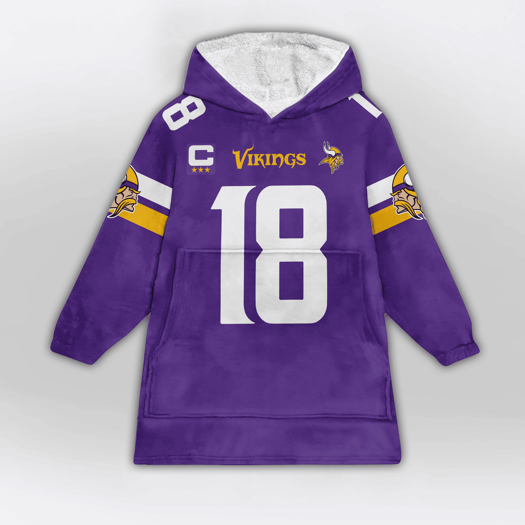 Kid 18 Minnesota Football Unisex Blanket Hoodie