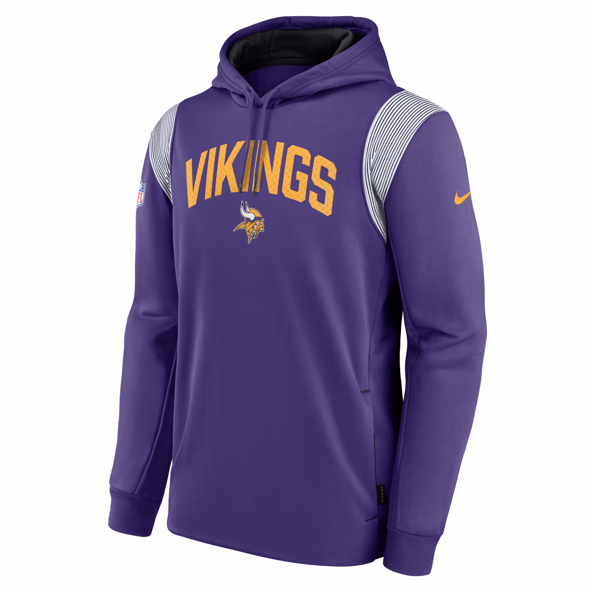 Minnesota Vikings Sideline Athletic Stack Performance Pullover Hoodie - Purple
