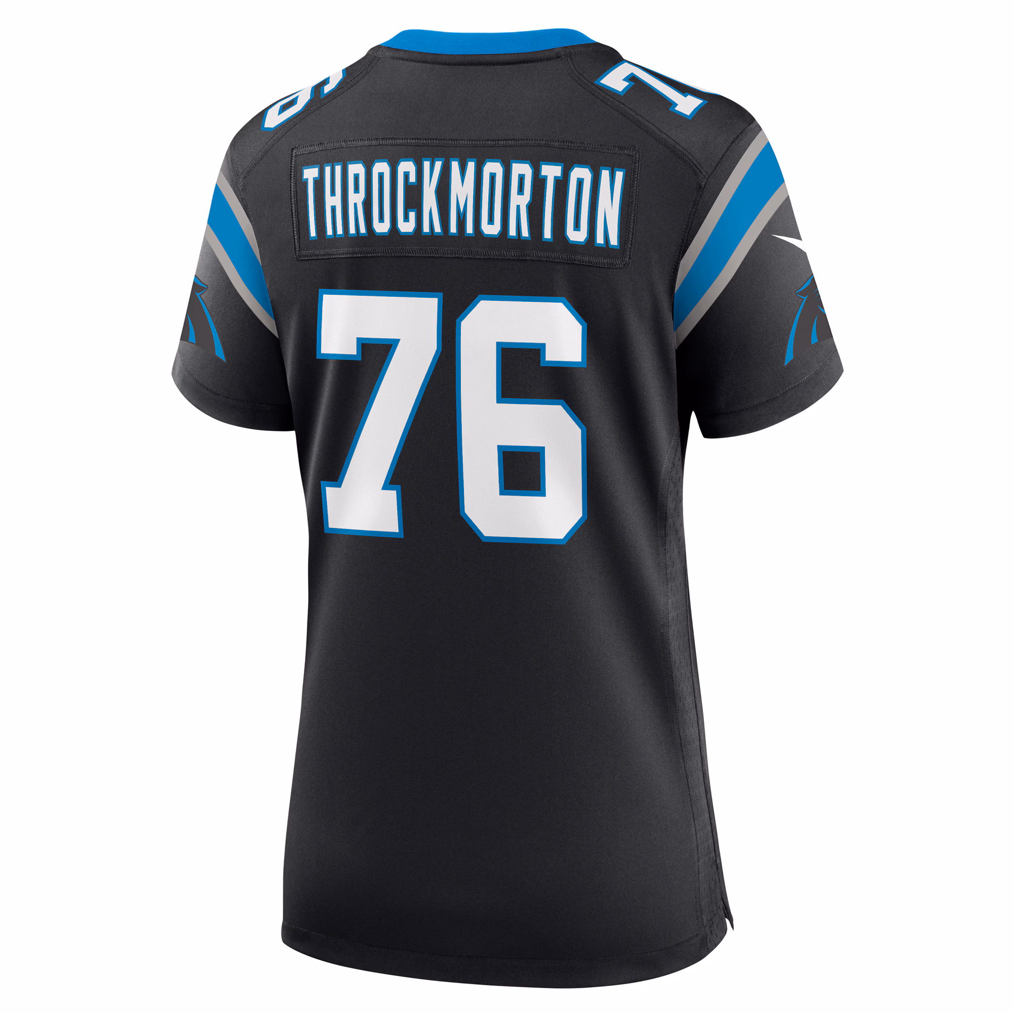 Calvin Throckmorton Carolina Panthers Women's Team Game Jersey -  Black