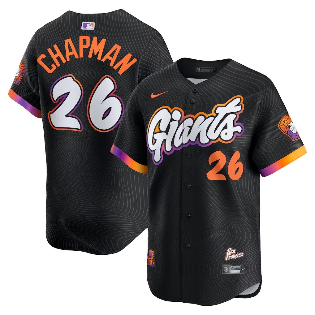 Men's #26 Matt Chapman San Francisco Giants  2025 City Connect Limited Anthracite Jersey