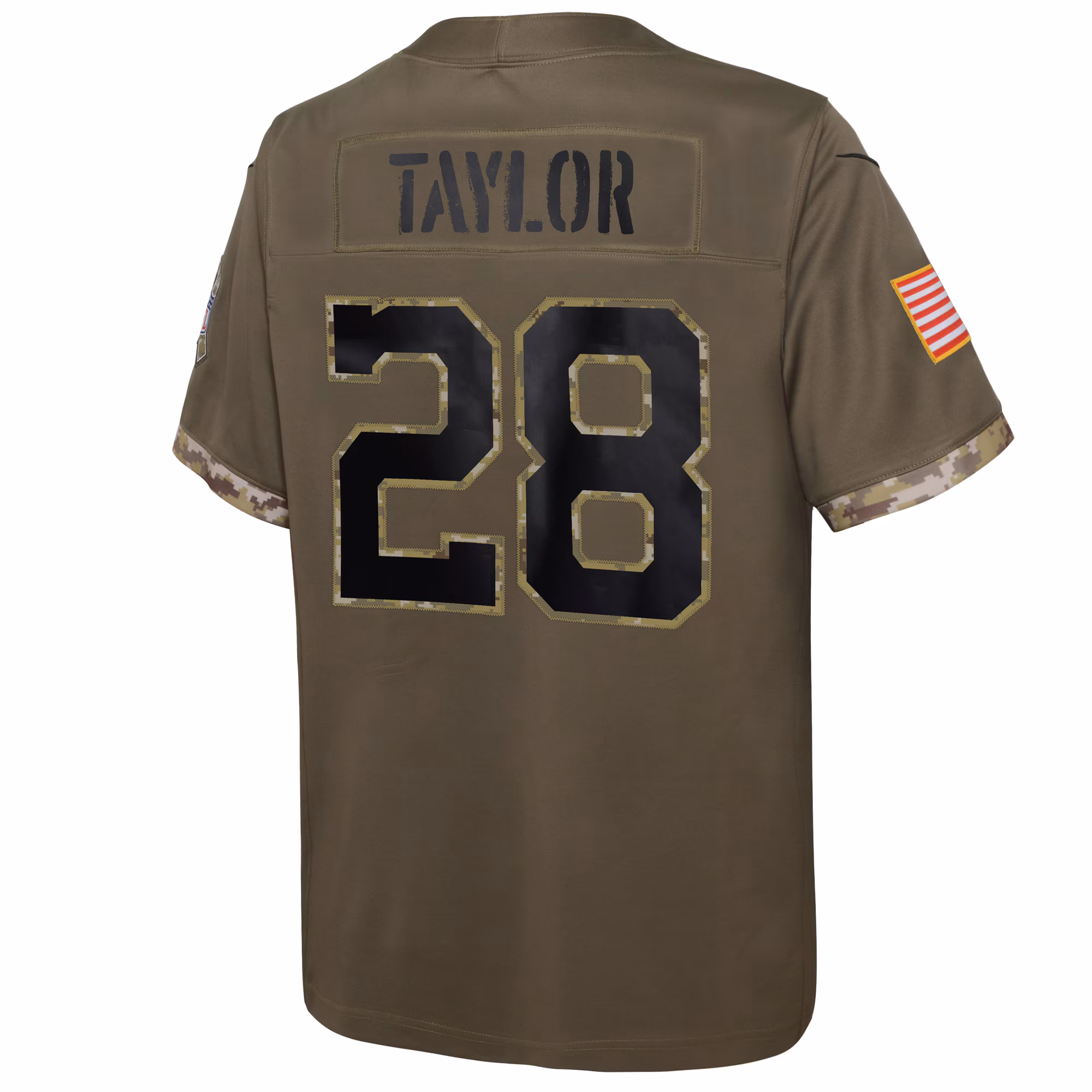 Jonathan Taylor Indianapolis Colts Youth 2022 Salute To Service Player Limited Jersey - Olive