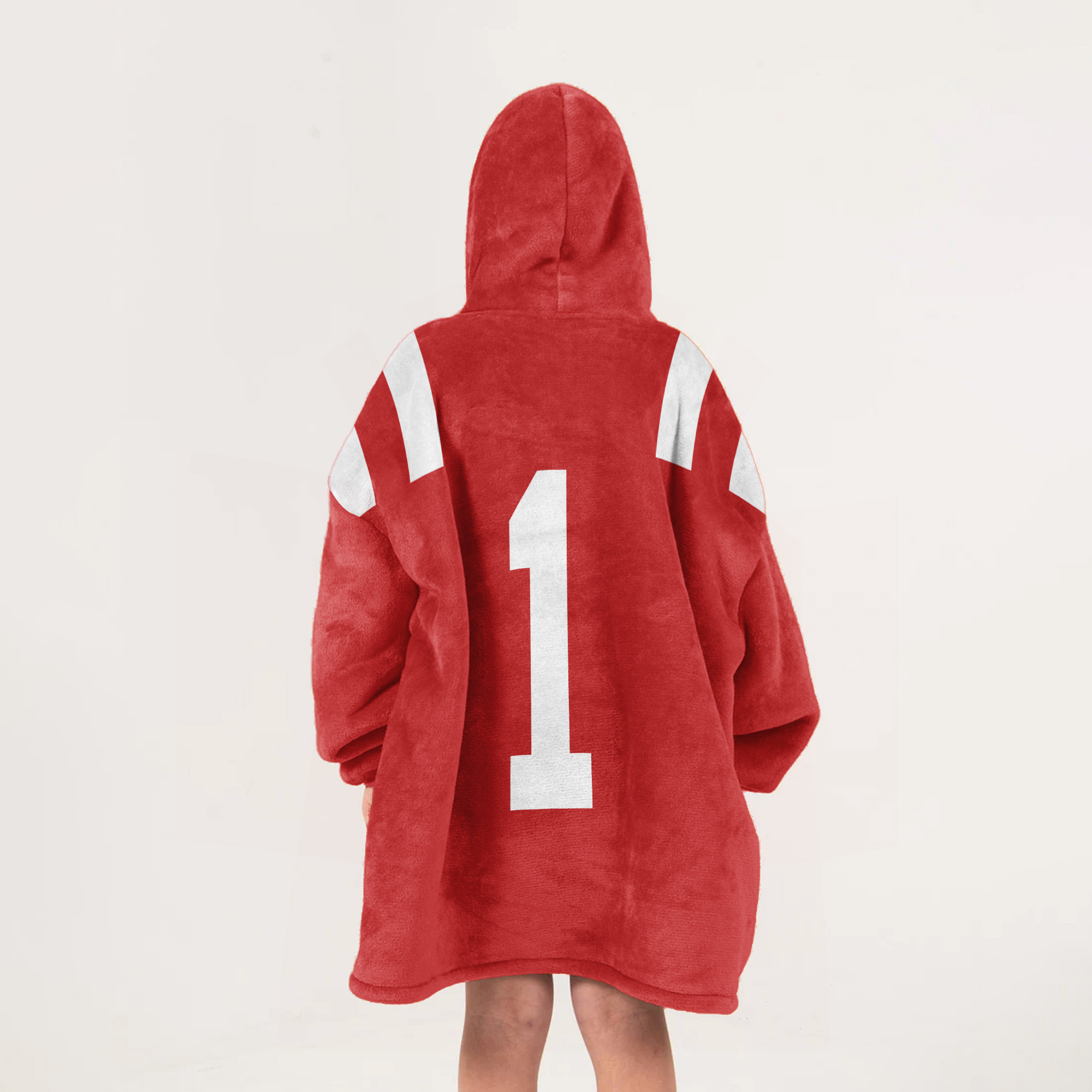 Adult #1 Ole Miss Football Unisex Blanket Hoodie