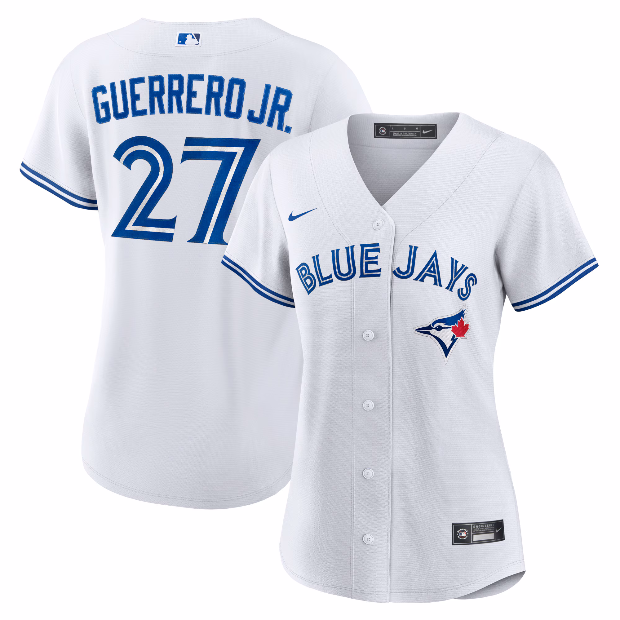 Vladimir Guerrero Jr. #27 Toronto Blue Jays Women's Home Replica Player Jersey - White