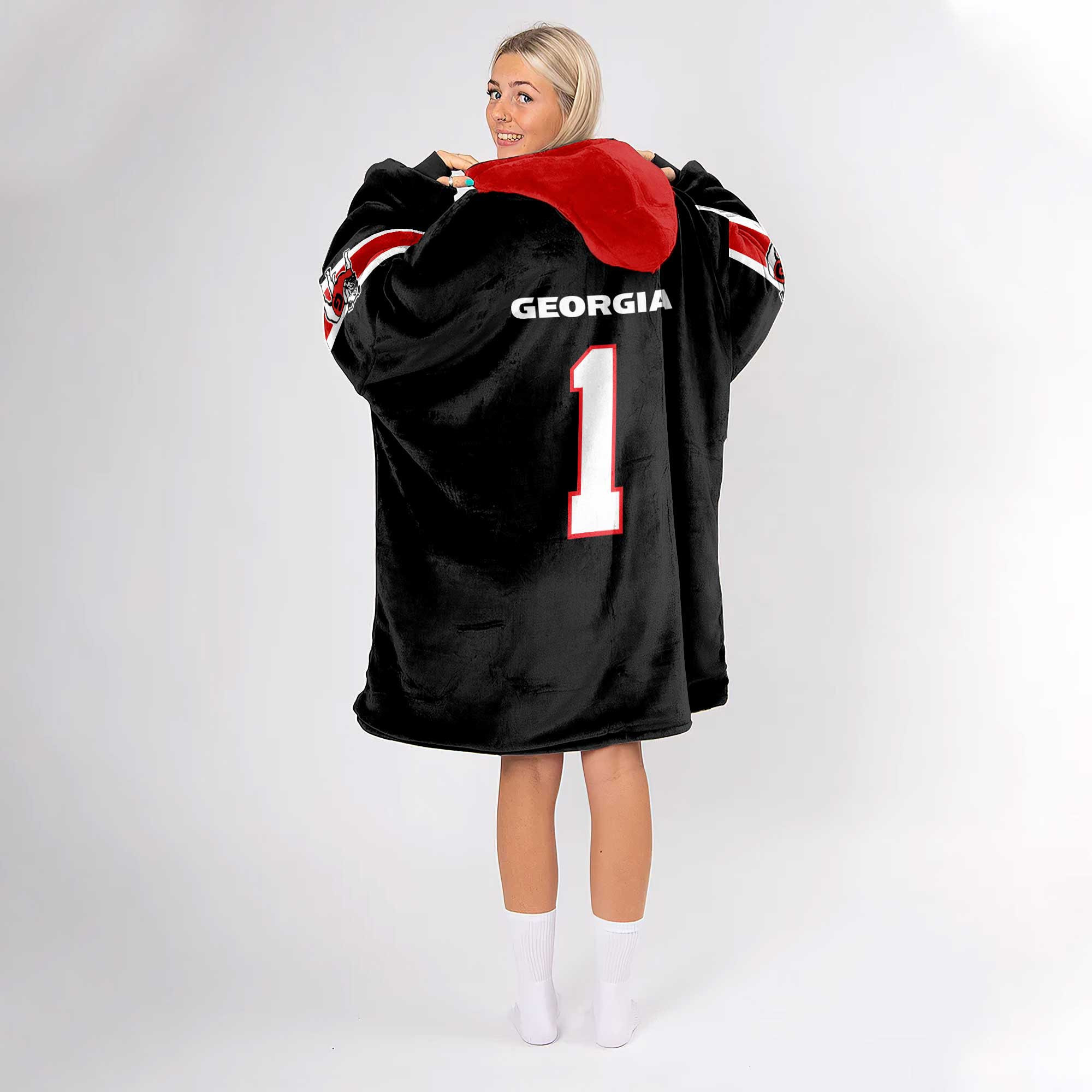 Adult 1 Georgia Football Unisex Blanket Hoodie