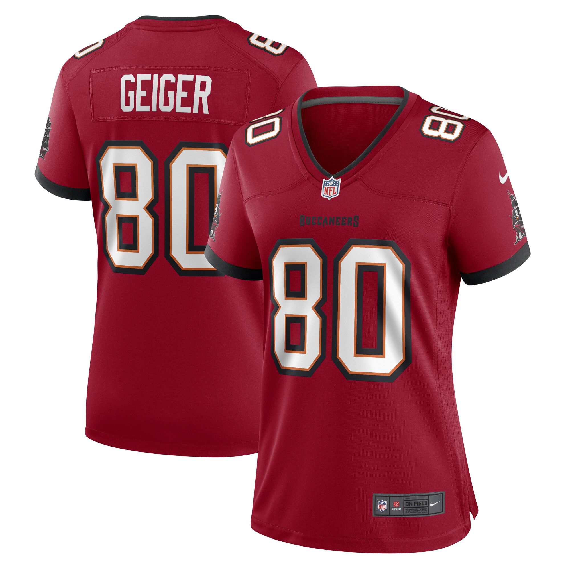 Kaylon Geiger Tampa Bay Buccaneers  Women's Game Player Jersey - Red
