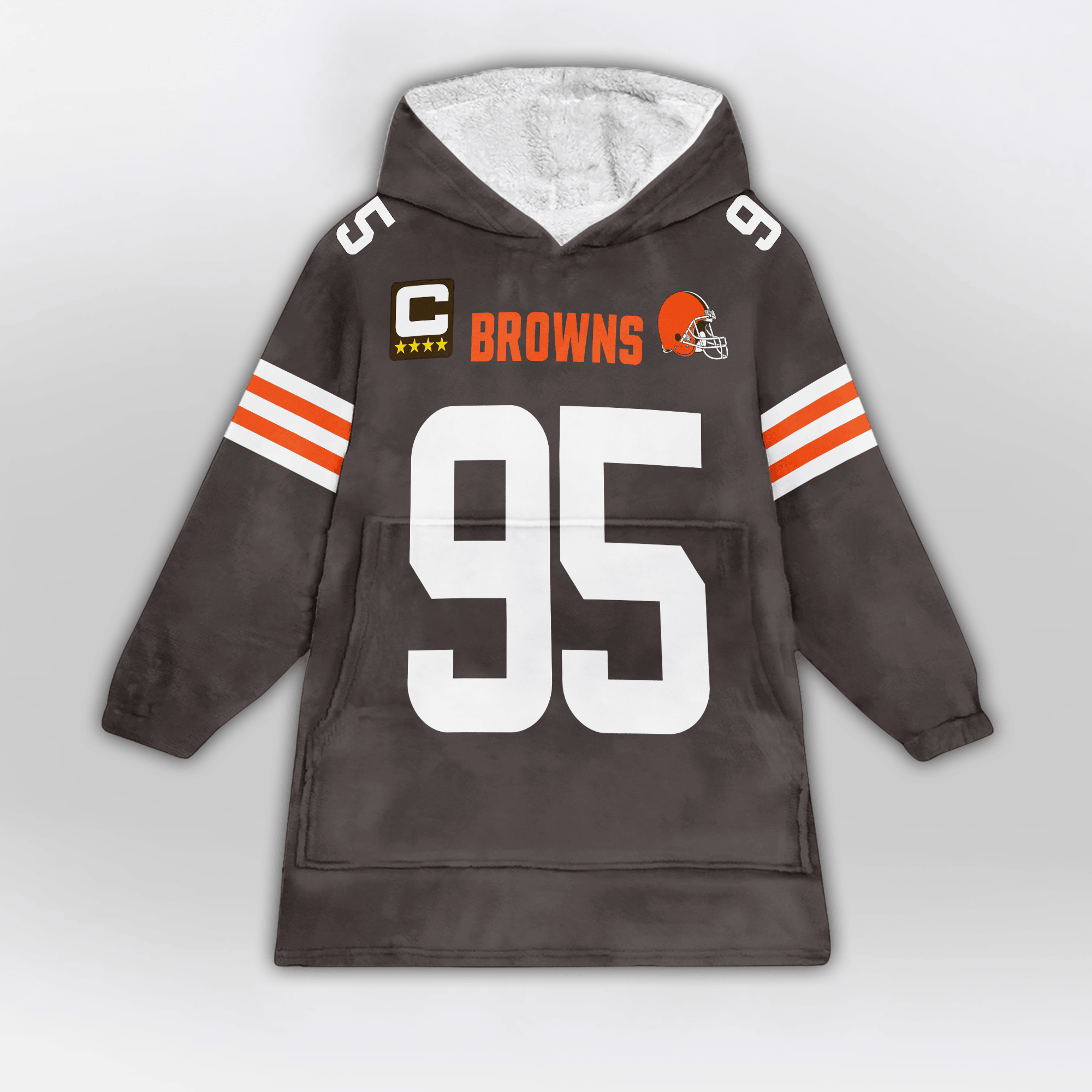 Adult M.G 95 Captain Cleveland Football Unisex Blanket Hoodie