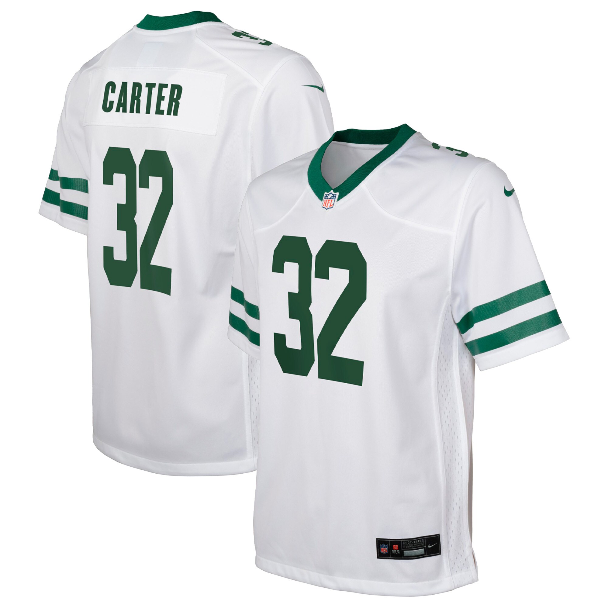 Michael Carter New York Jets Youth Game Jersey - Legacy White